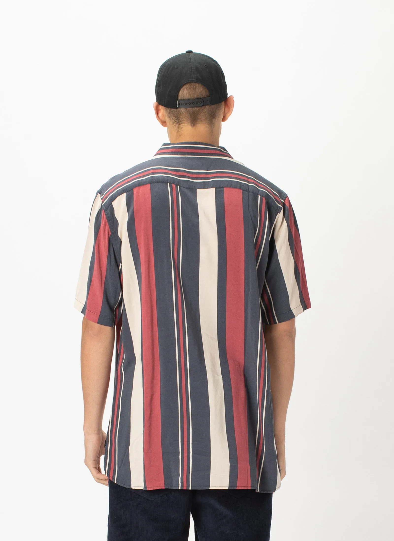 Holiday Short-Sleeve Shirt Red Vert Stripe sold by Barney Cools product image thumbnail 5