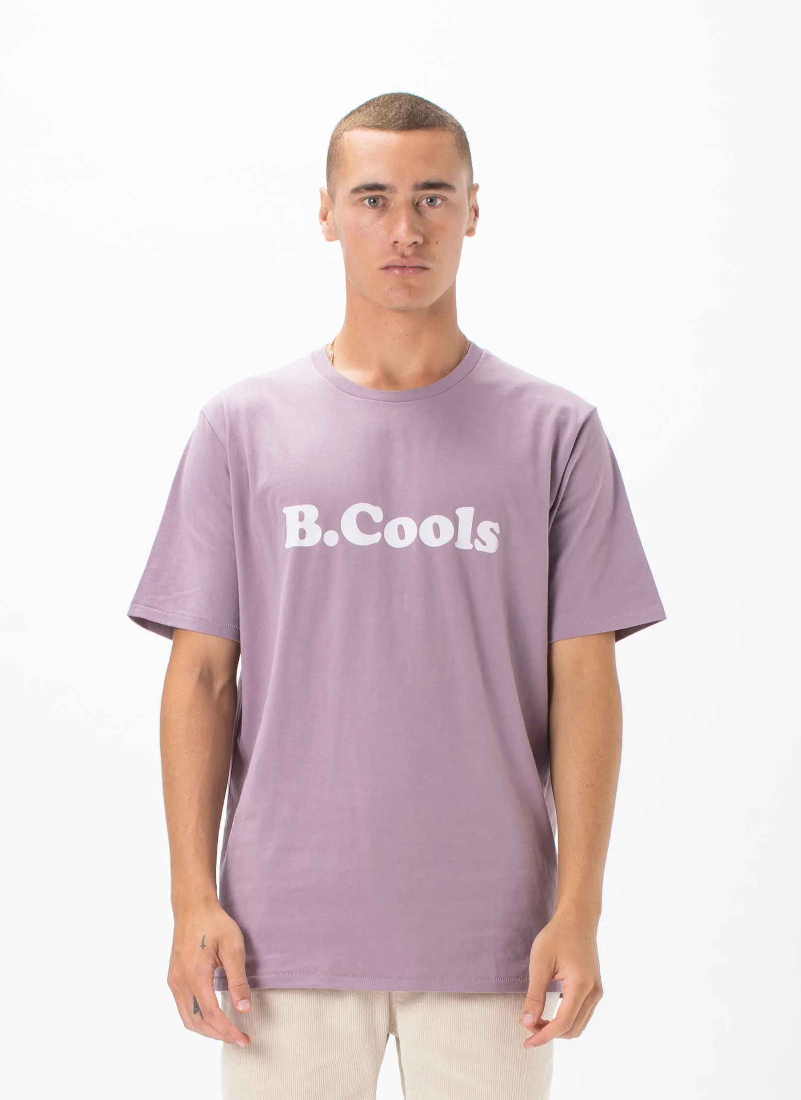 Retro Logo Tee Lilac sold by Barney Cools