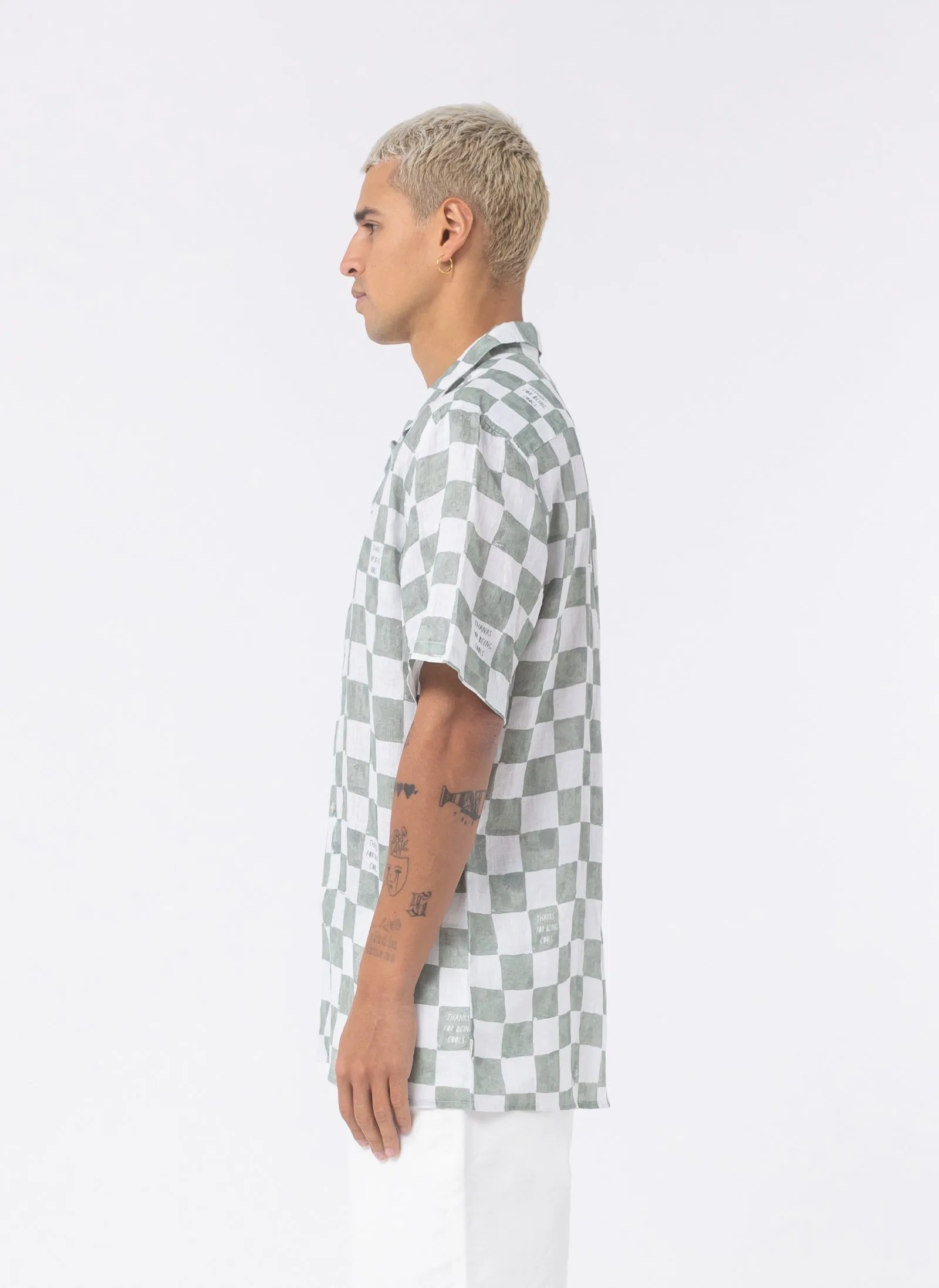 Miami Shirt Sage Checkerboard sold by Barney Cools product image thumbnail 5