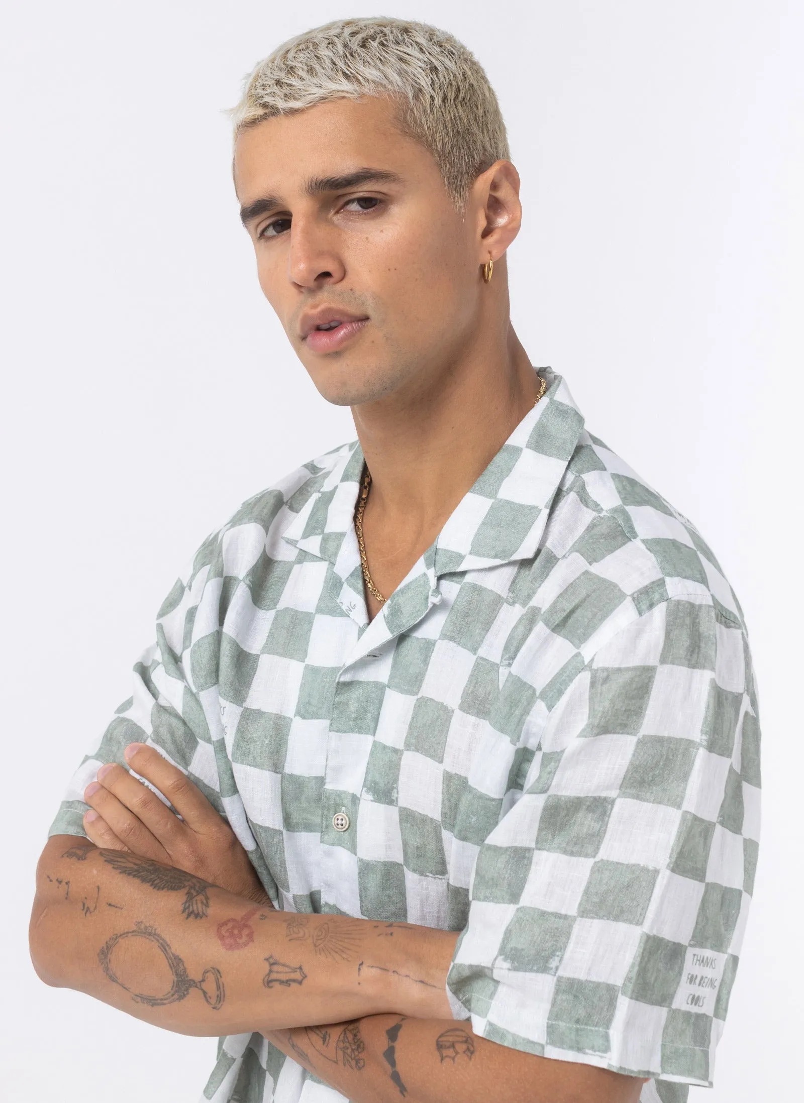 Miami Shirt Sage Checkerboard sold by Barney Cools product image thumbnail 2