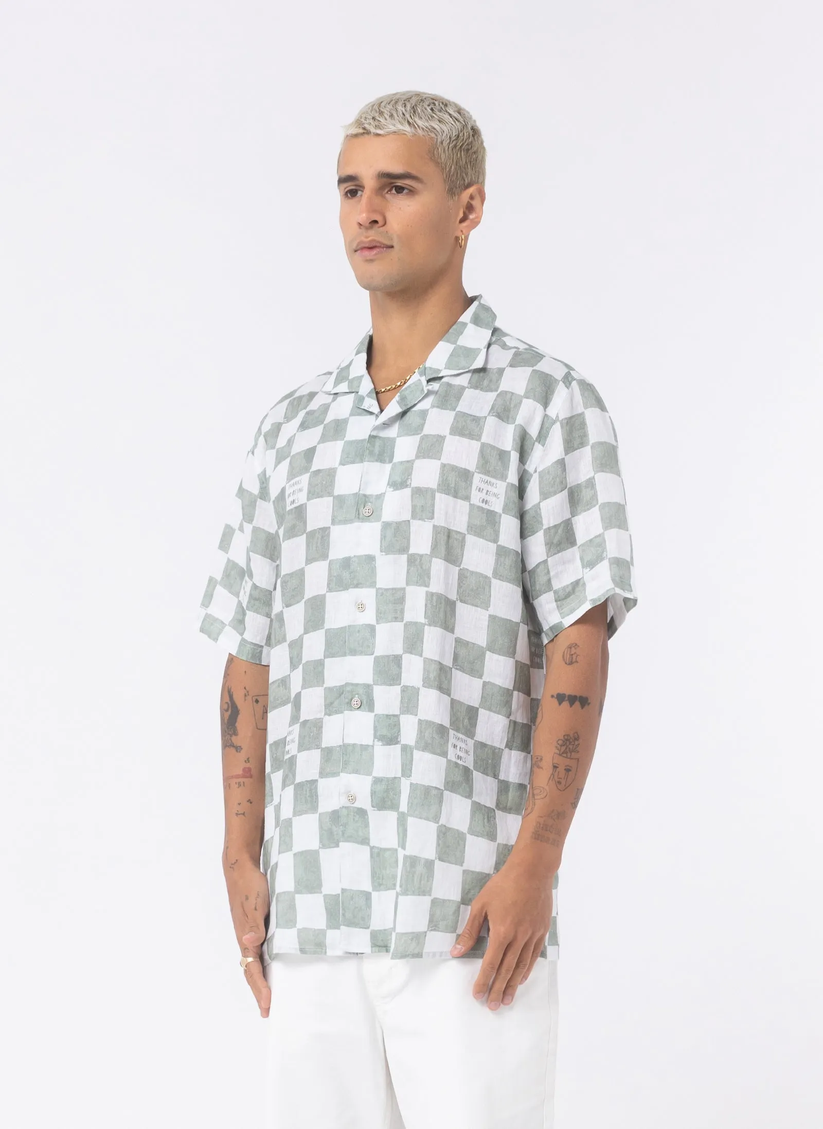 Miami Shirt Sage Checkerboard sold by Barney Cools product image thumbnail 3