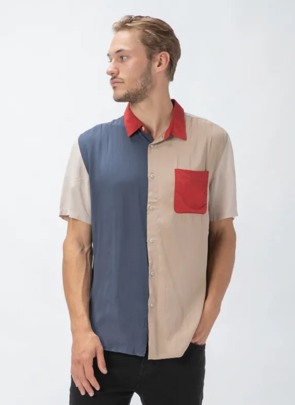 Holiday Short-Sleeve Shirt Colour Block - Sale sold by Barney Cools