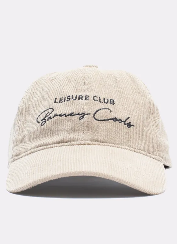 Club Script Curve Brim Beige Corduroy sold by Barney Cools