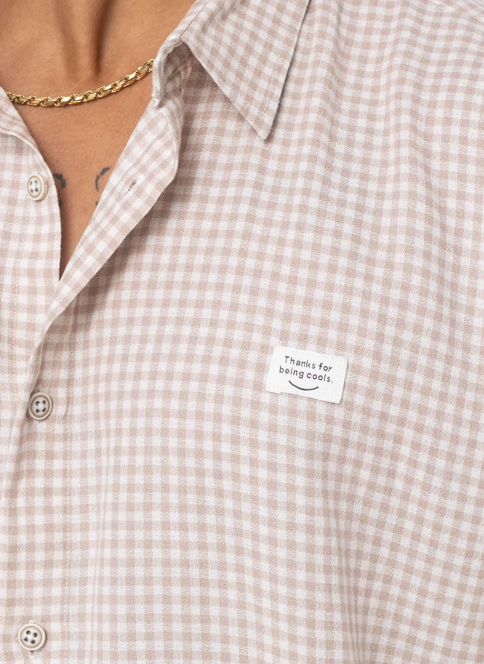 Holiday Shirt Sand Gingham sold by Barney Cools product image thumbnail 2