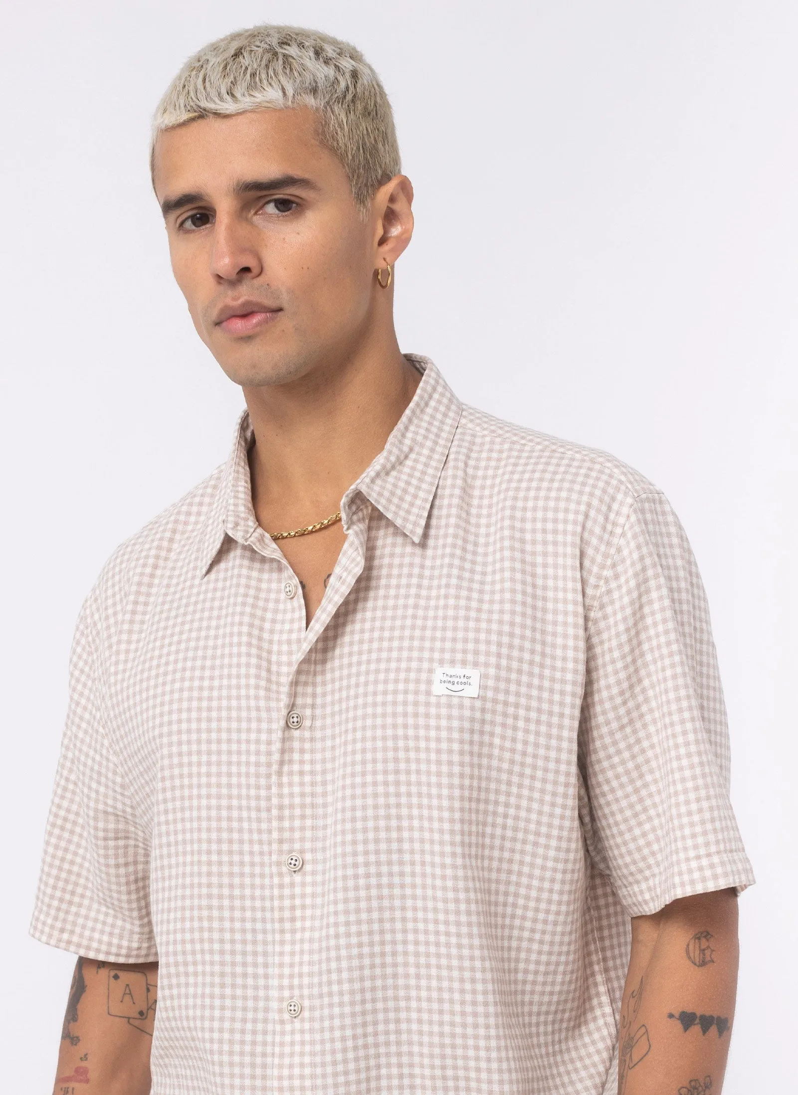 Holiday Shirt Sand Gingham sold by Barney Cools product image thumbnail 3