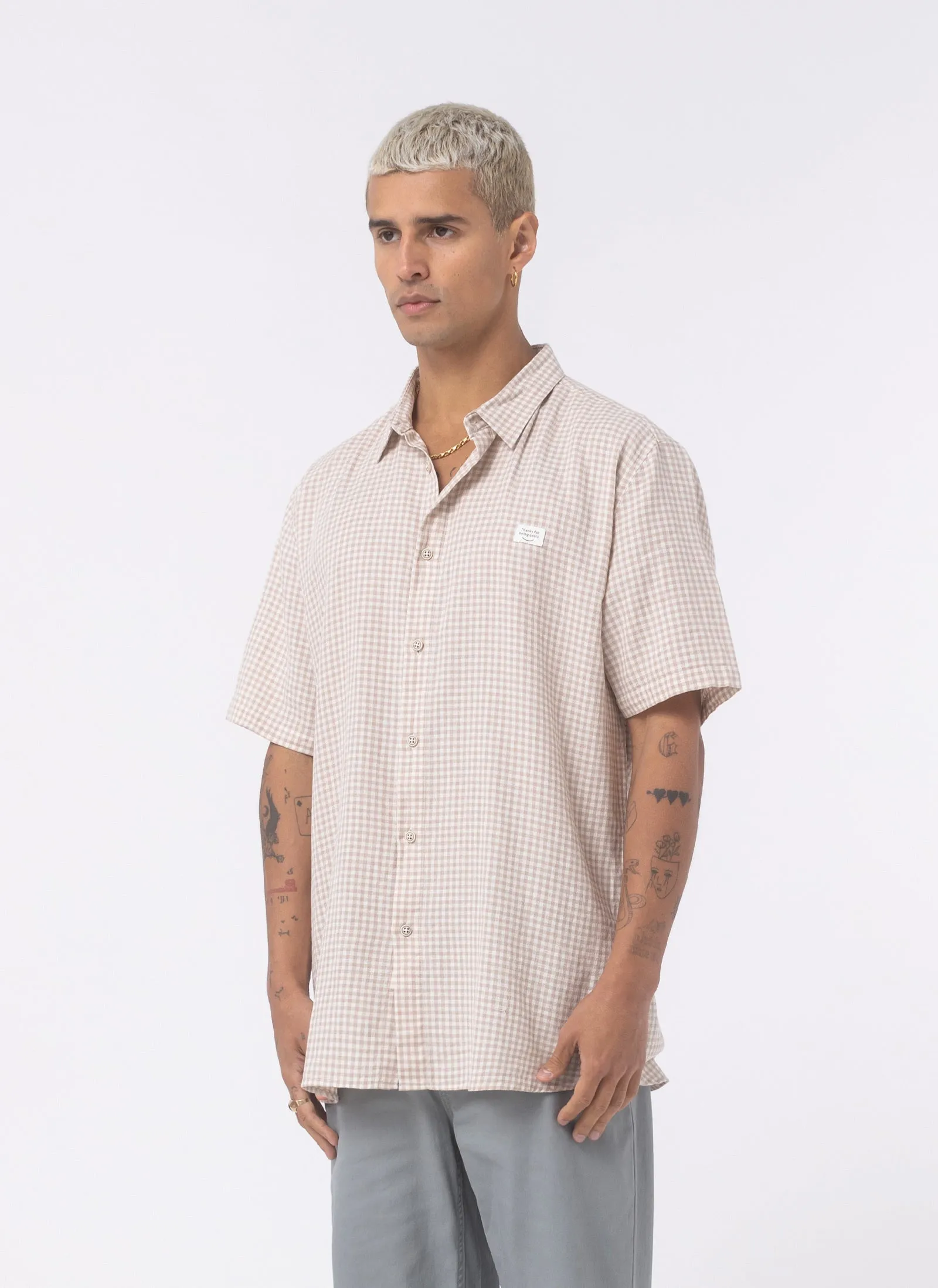 Holiday Shirt Sand Gingham sold by Barney Cools product image thumbnail 4