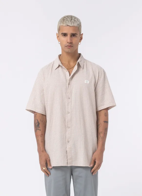 Holiday Shirt Sand Gingham sold by Barney Cools