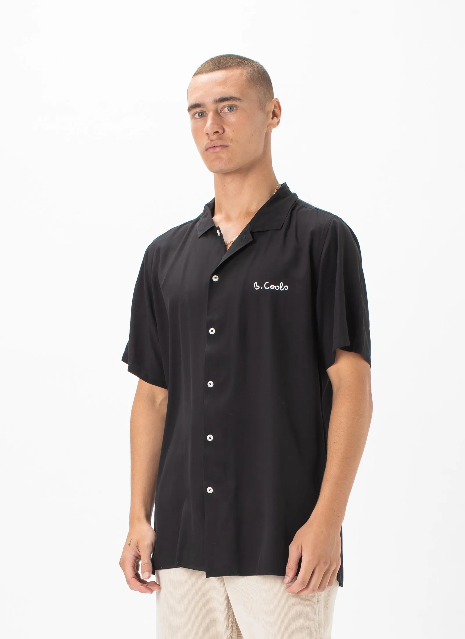 Holiday Camp-Collar Shirt Black sold by Barney Cools product image thumbnail 3