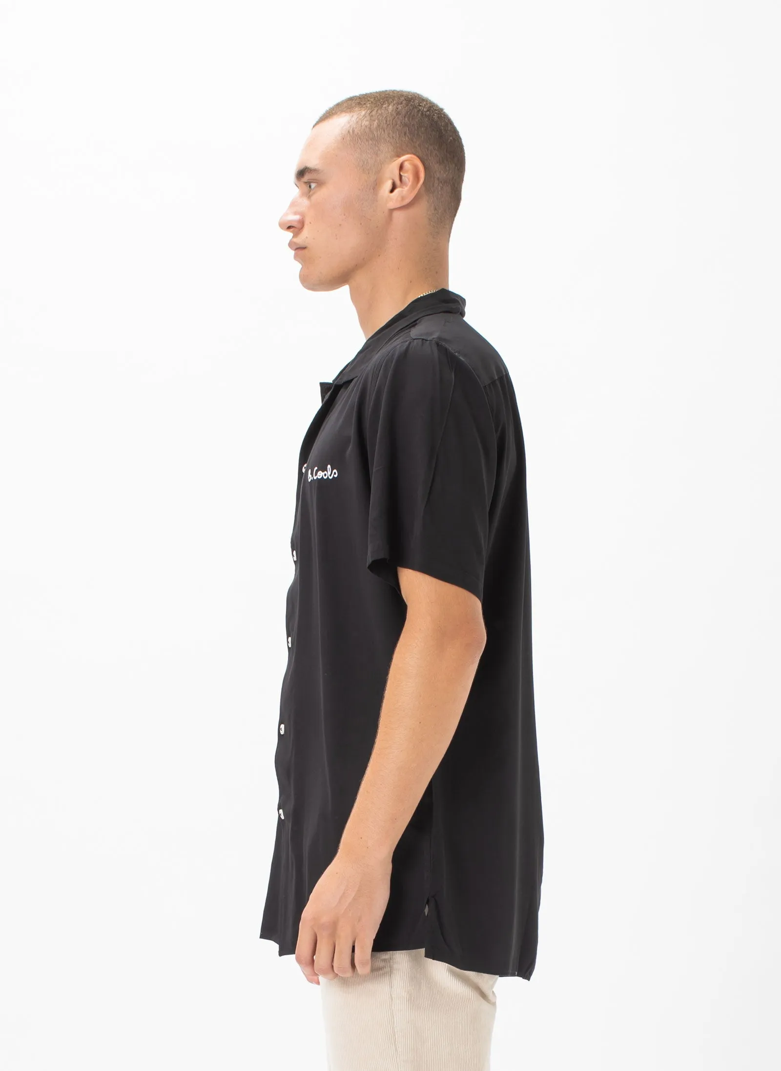 Holiday Camp-Collar Shirt Black sold by Barney Cools product image thumbnail 4