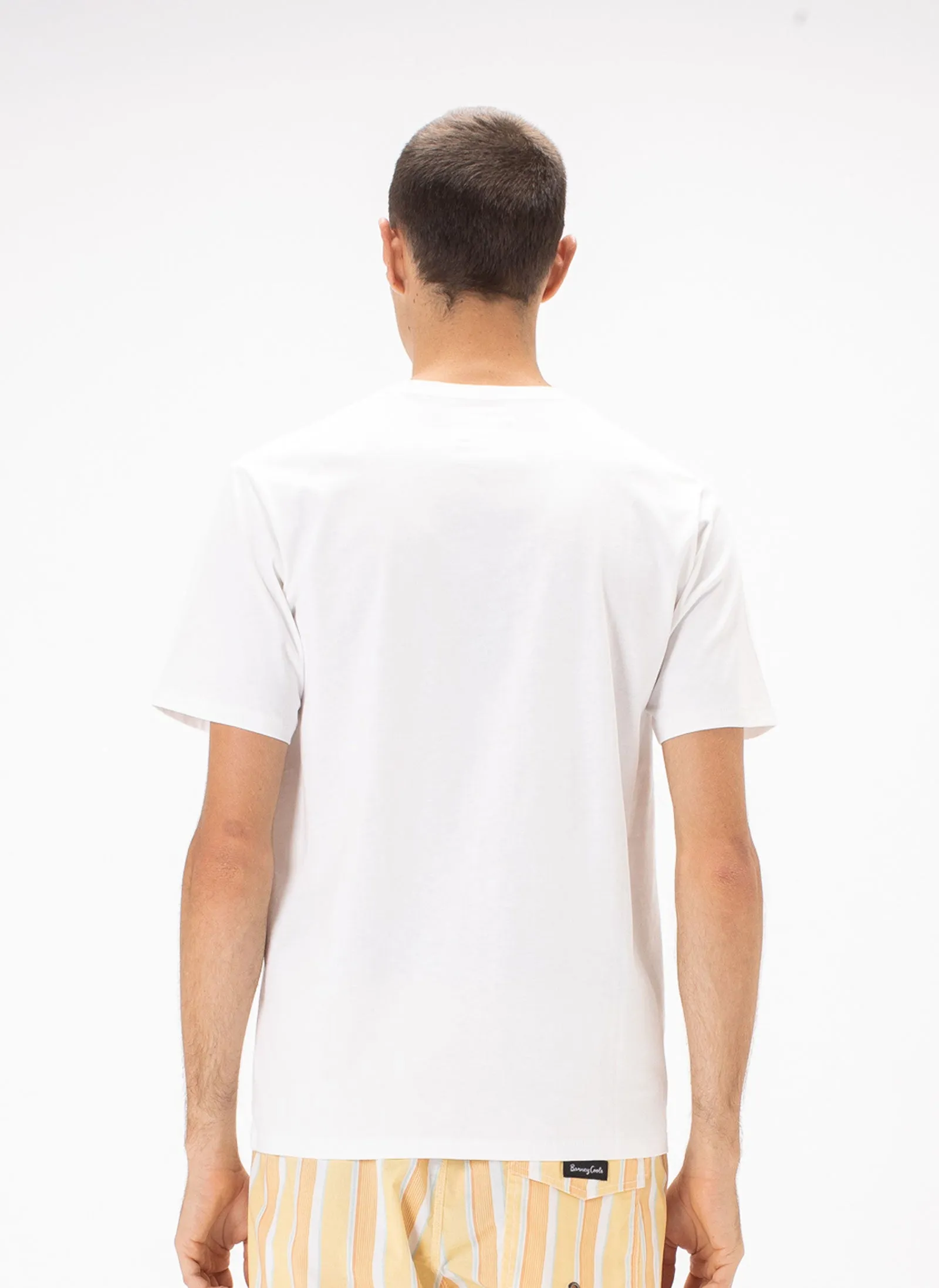 Club Script Logo Tee Lemon Stripe sold by Barney Cools product image thumbnail 5