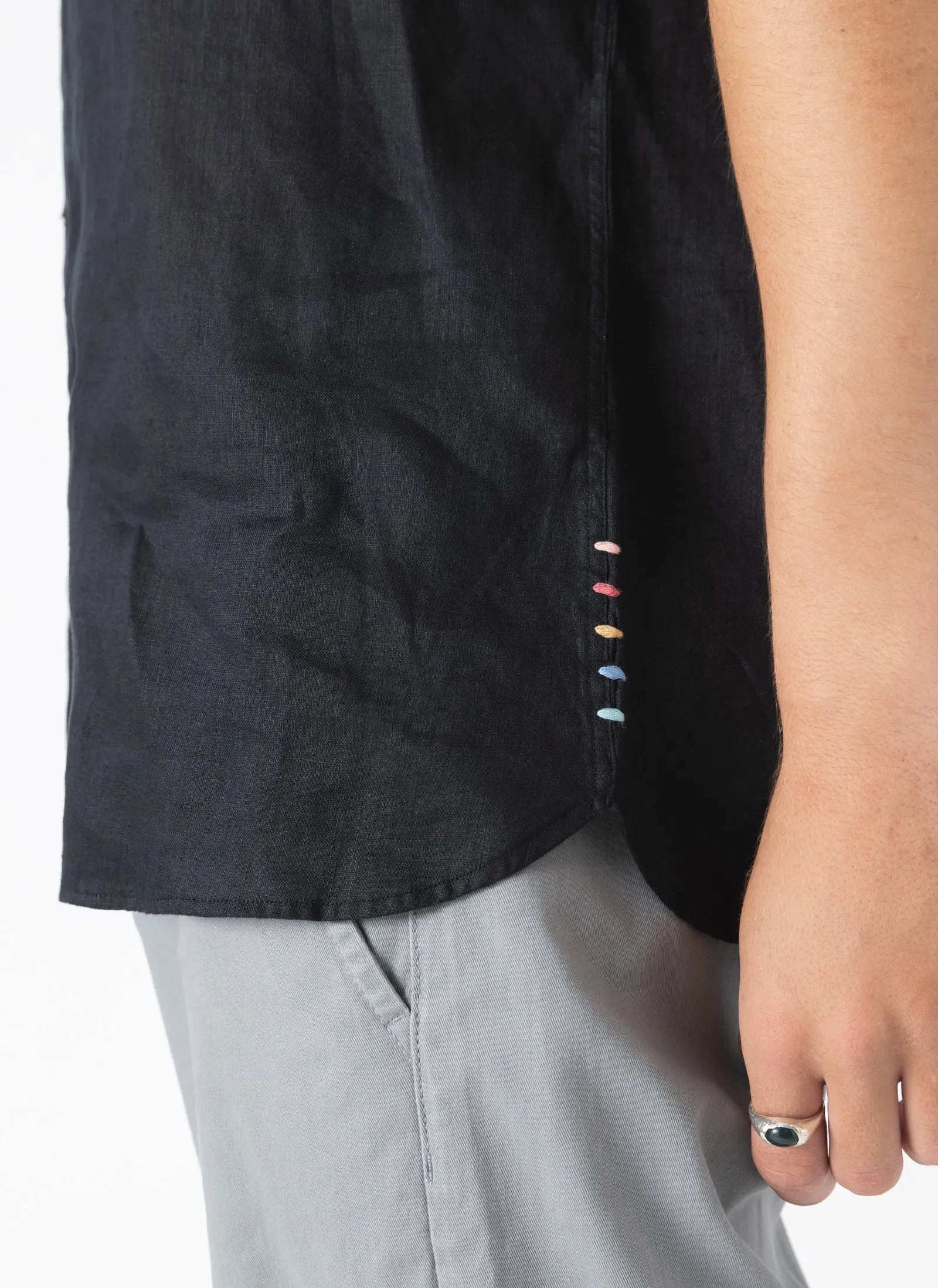 Holiday Linen Shirt Black sold by Barney Cools product image thumbnail 3