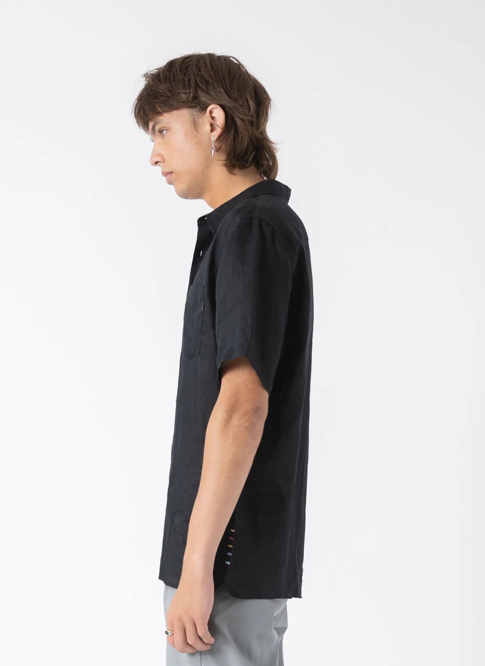 Holiday Linen Shirt Black sold by Barney Cools product image thumbnail 4