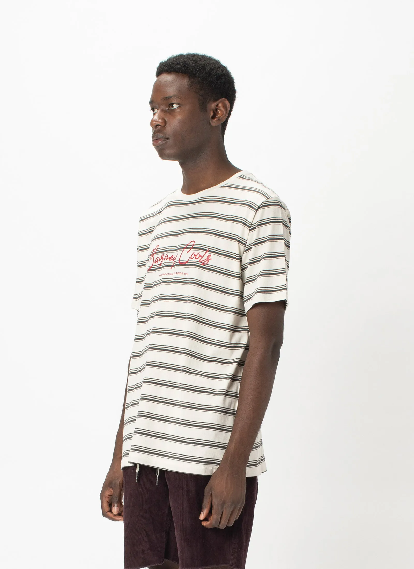 Barney Cools Script Tee Stone Stripe sold by Barney Cools product image thumbnail 2