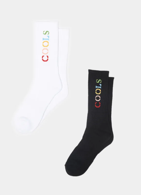 2-Pack Socks Black/White sold by Barney Cools