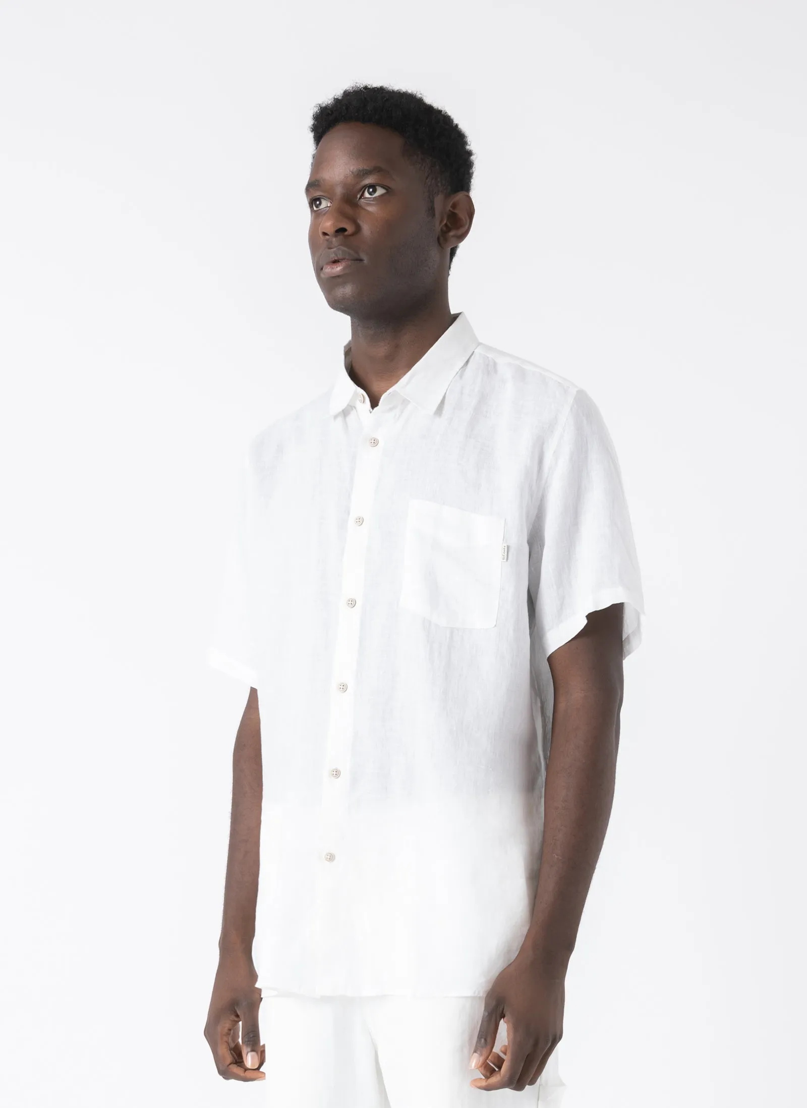 Holiday Linen Shirt White sold by Barney Cools product image thumbnail 3