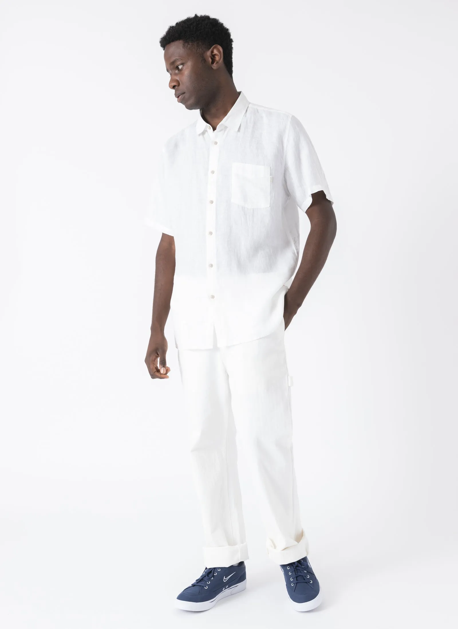 Holiday Linen Shirt White sold by Barney Cools product image thumbnail 5