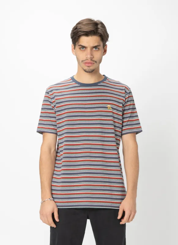 B.Schooled Tee Navy Stripe sold by Barney Cools