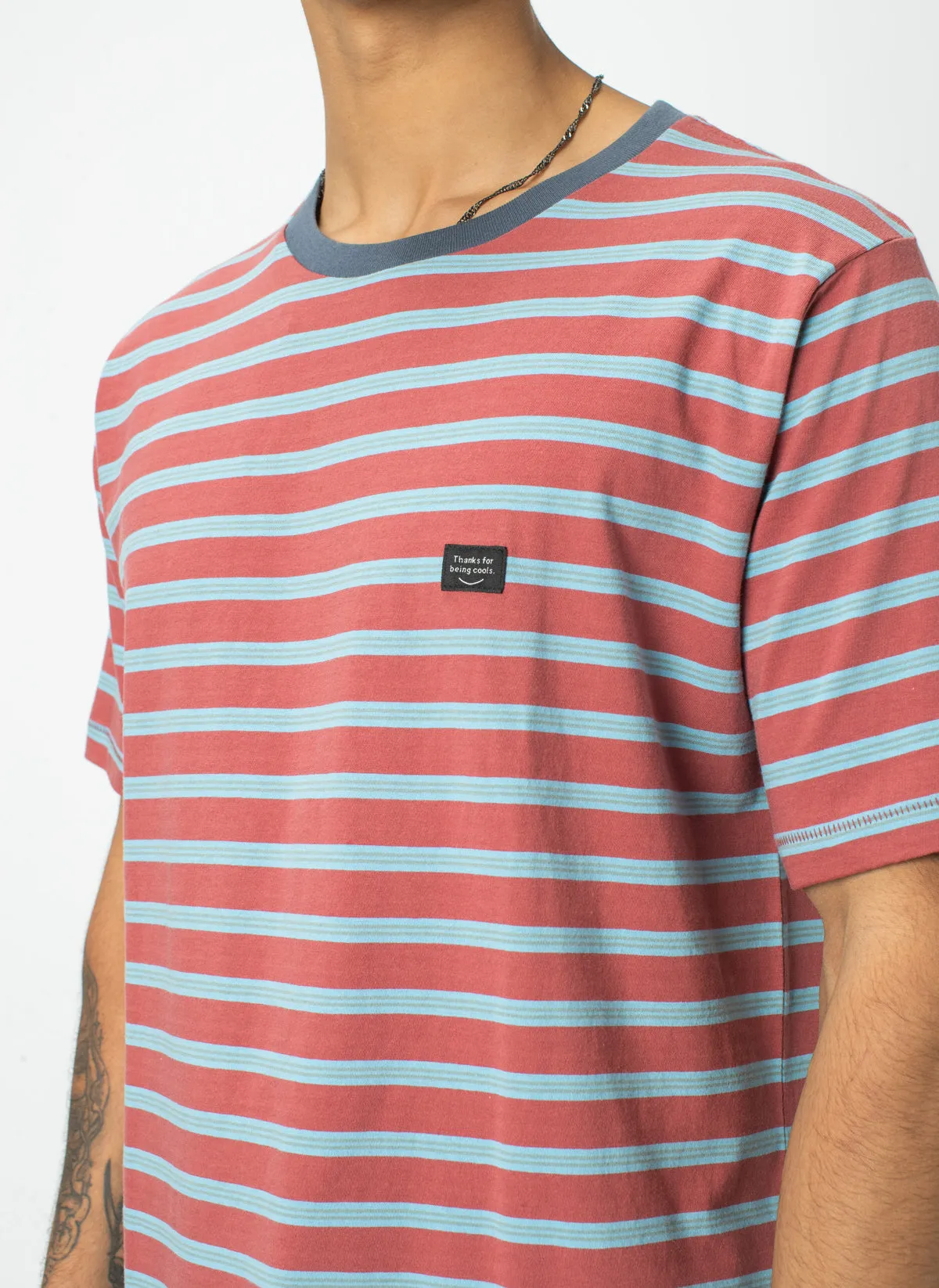 B.Thankful Tee Rust Stripe sold by Barney Cools product image thumbnail 2