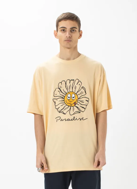 Paradise Homie Tee Pastel Yellow sold by Barney Cools