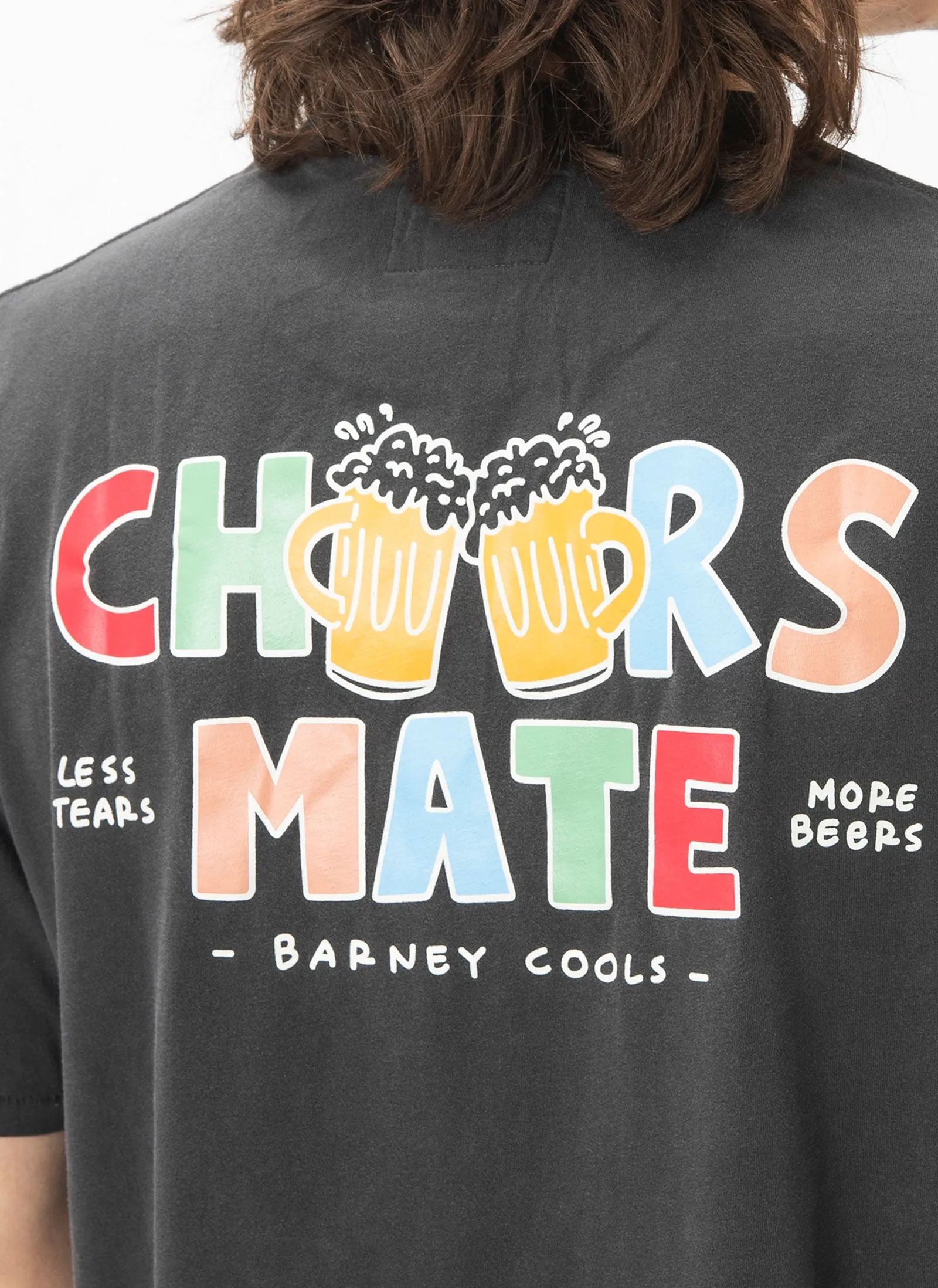 Cheers Mate Tee Black sold by Barney Cools