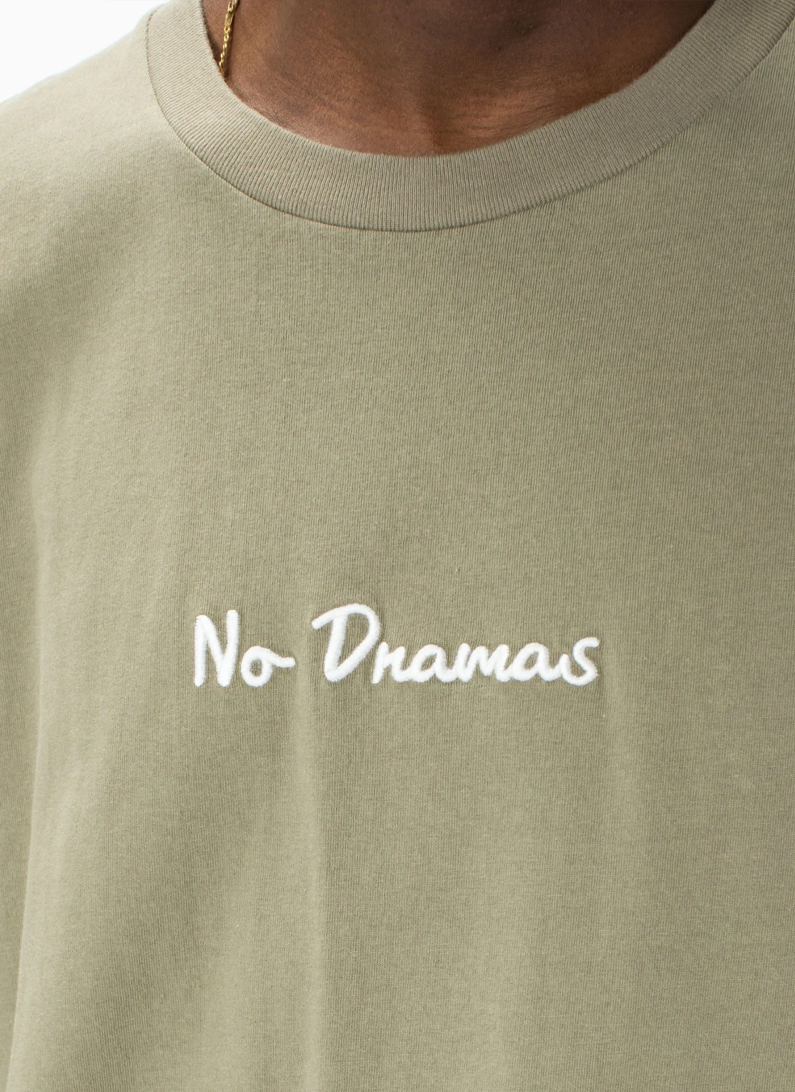 No Dramas Tee Sage sold by Barney Cools product image thumbnail 2