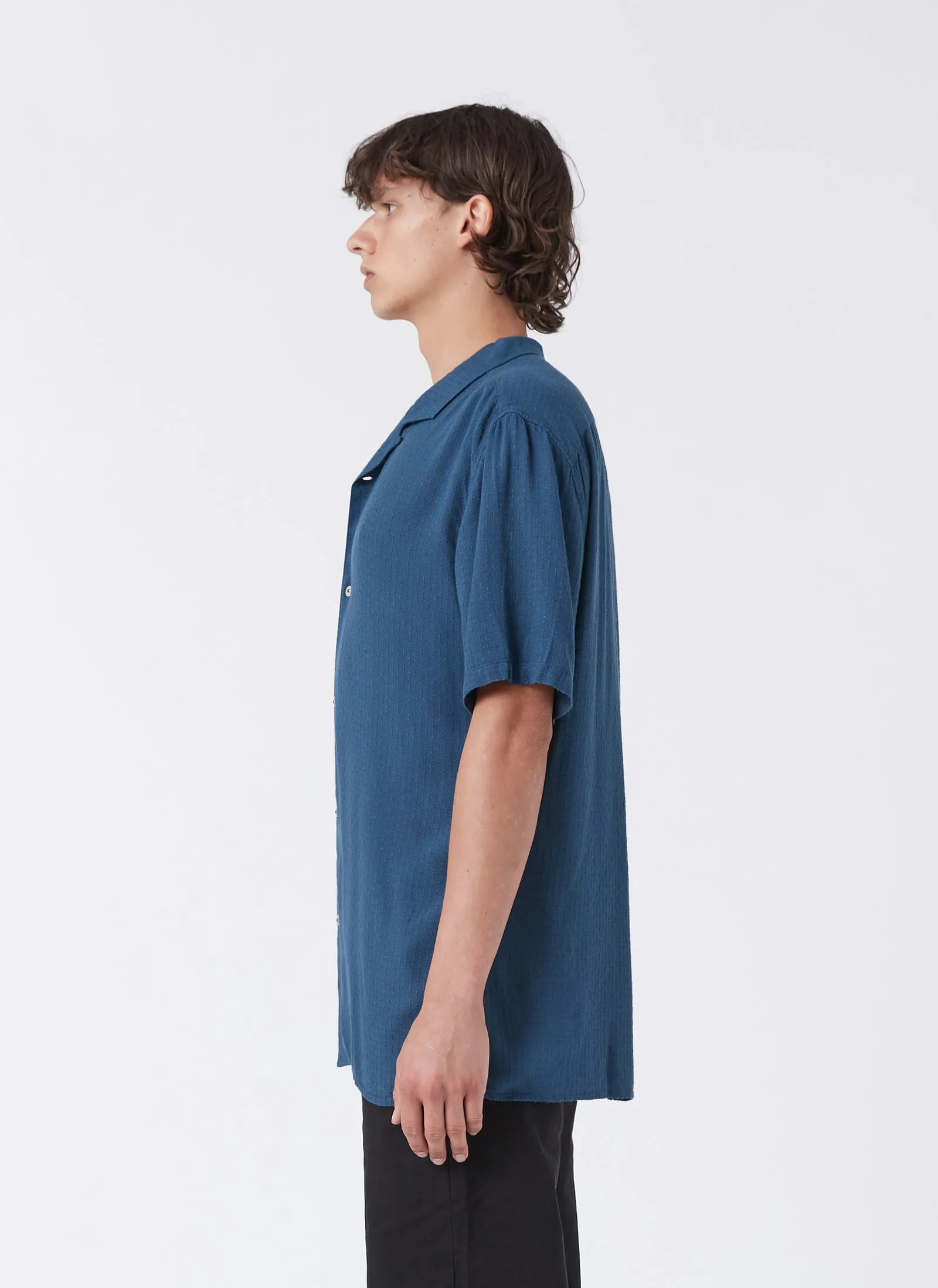 Resort Shirt Navy Jacquard sold by Barney Cools product image thumbnail 5