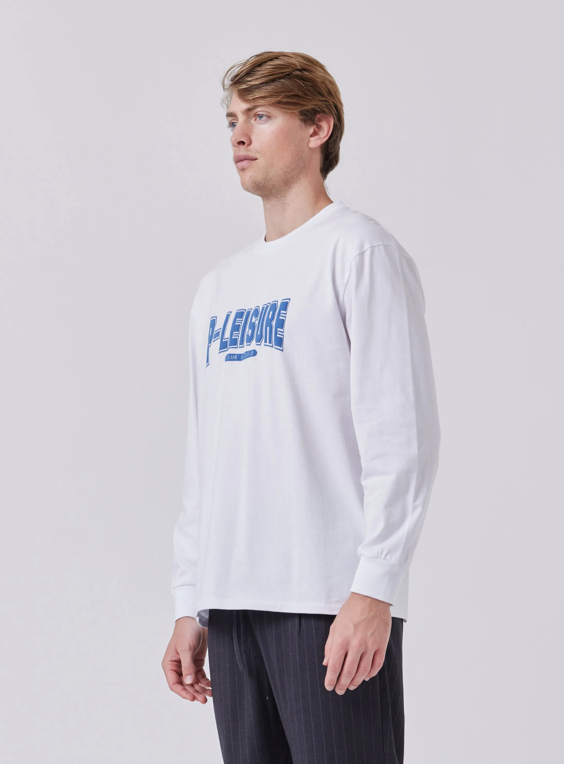 P-Leisure College LS Tee White sold by Barney Cools product image thumbnail 3
