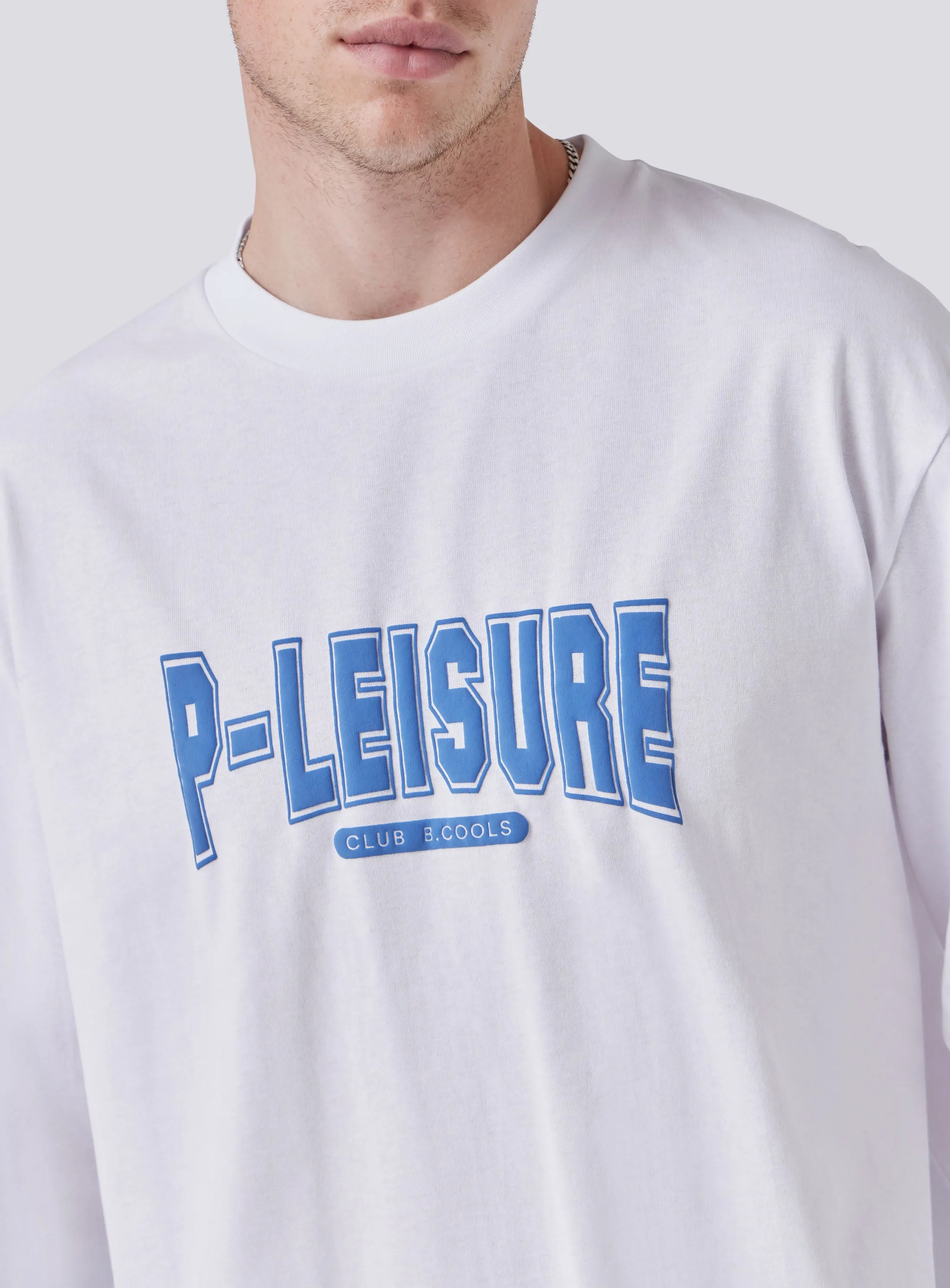 P-Leisure College LS Tee White sold by Barney Cools product image thumbnail 2