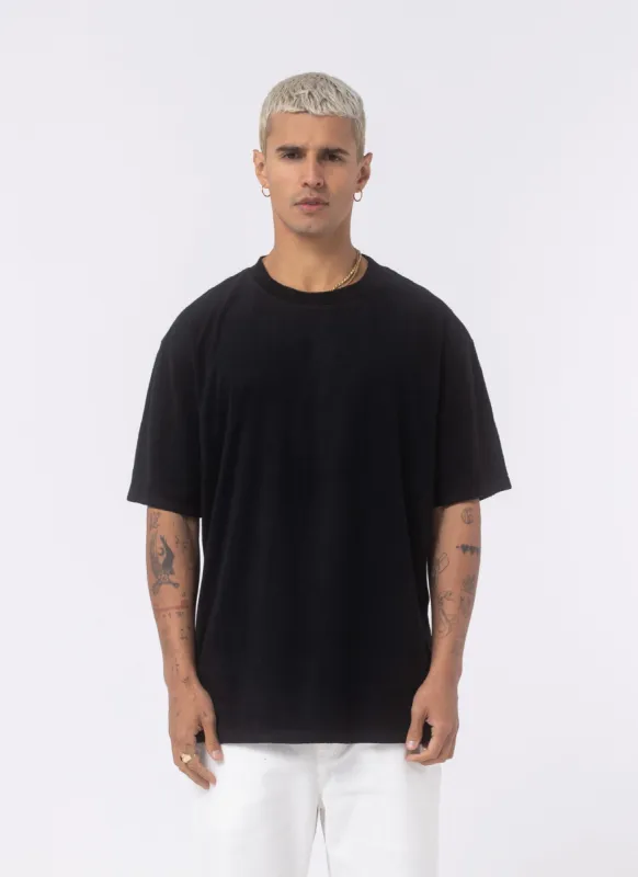 Terry Homie Tee Black sold by Barney Cools
