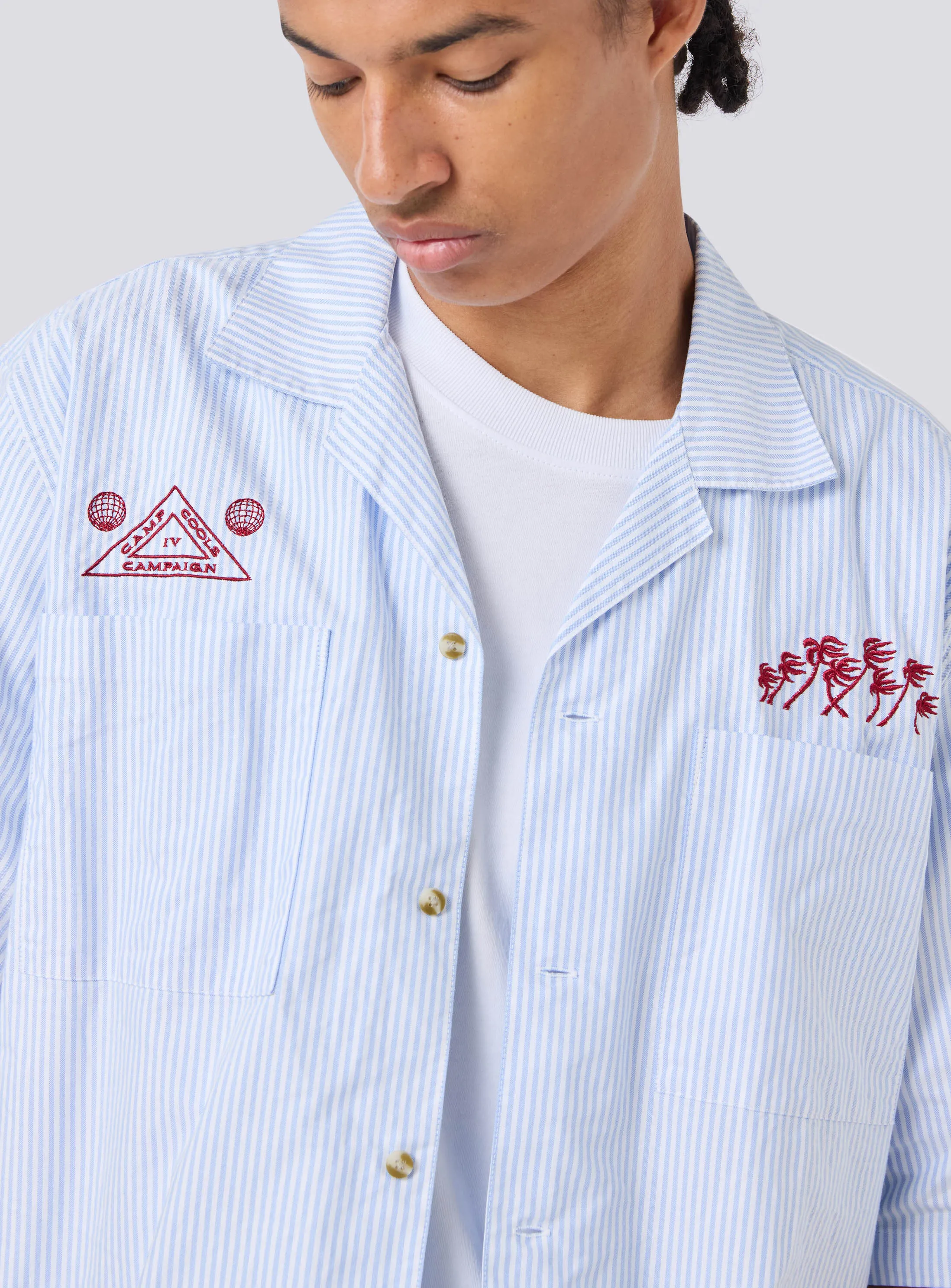 Boxy Shirt Blue Stripe sold by Barney Cools product image thumbnail 3