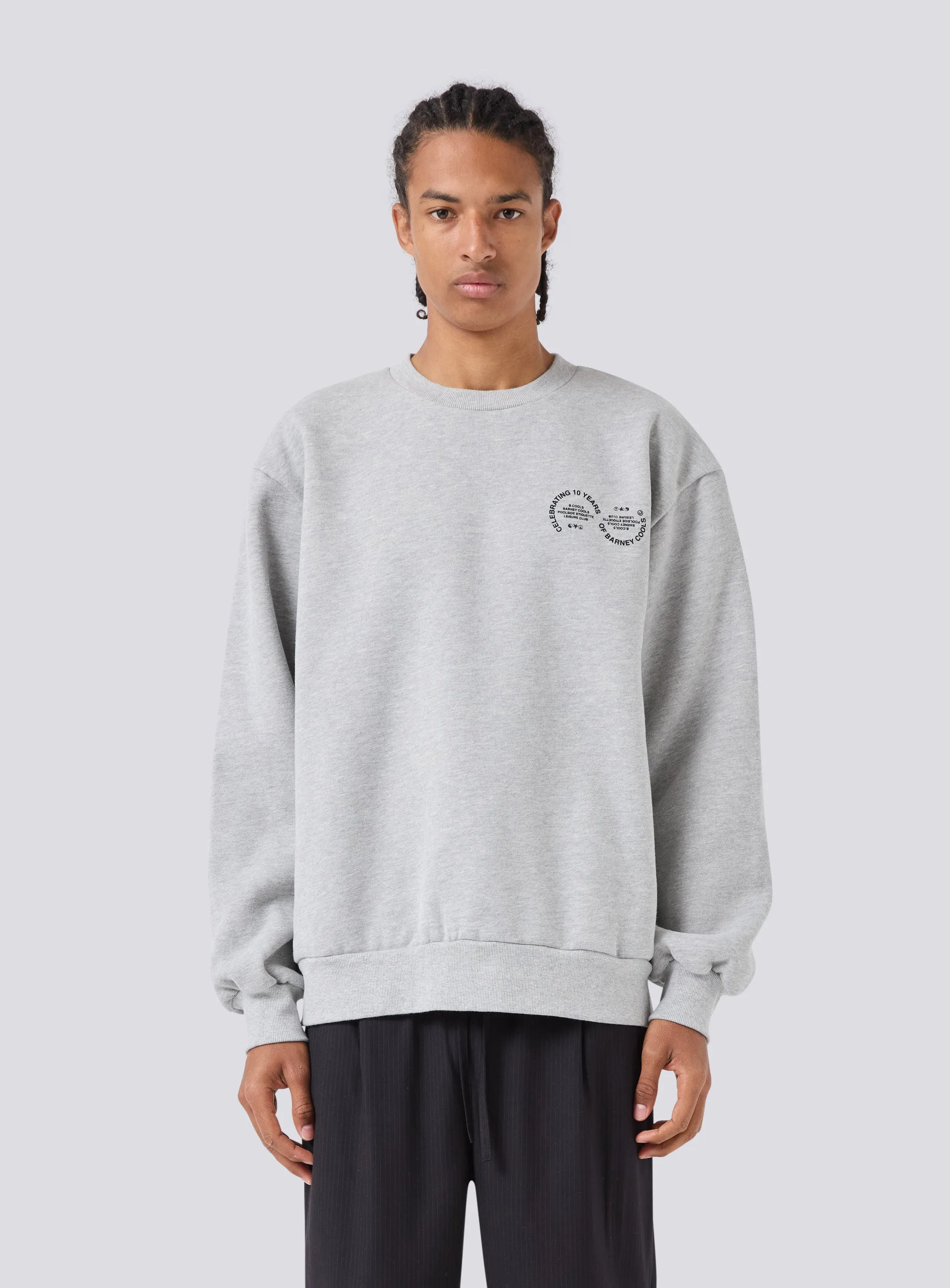 10th Sweatshirt Grey Melange sold by Barney Cools