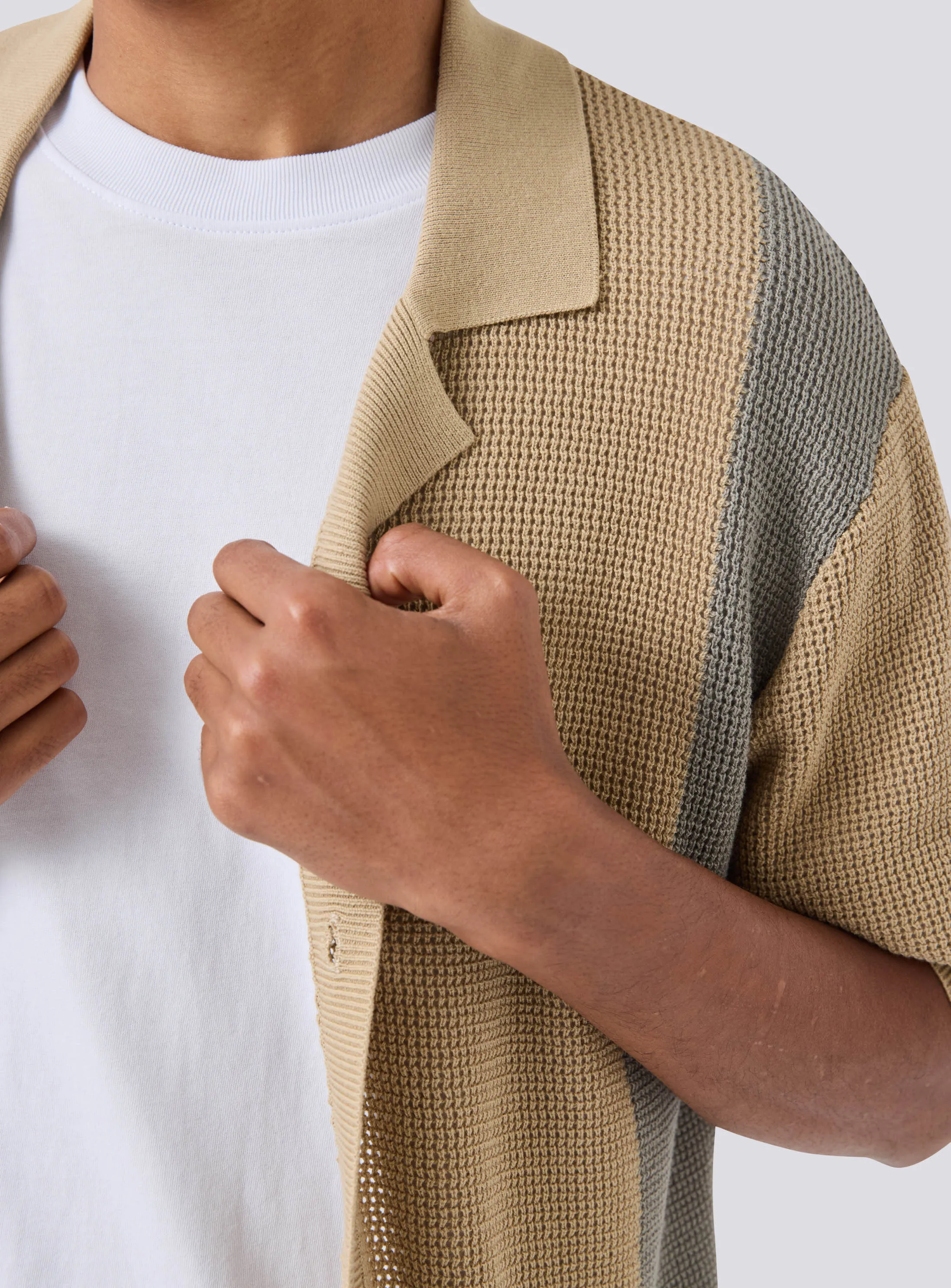 Knit Shirt Beige sold by Barney Cools product image thumbnail 3