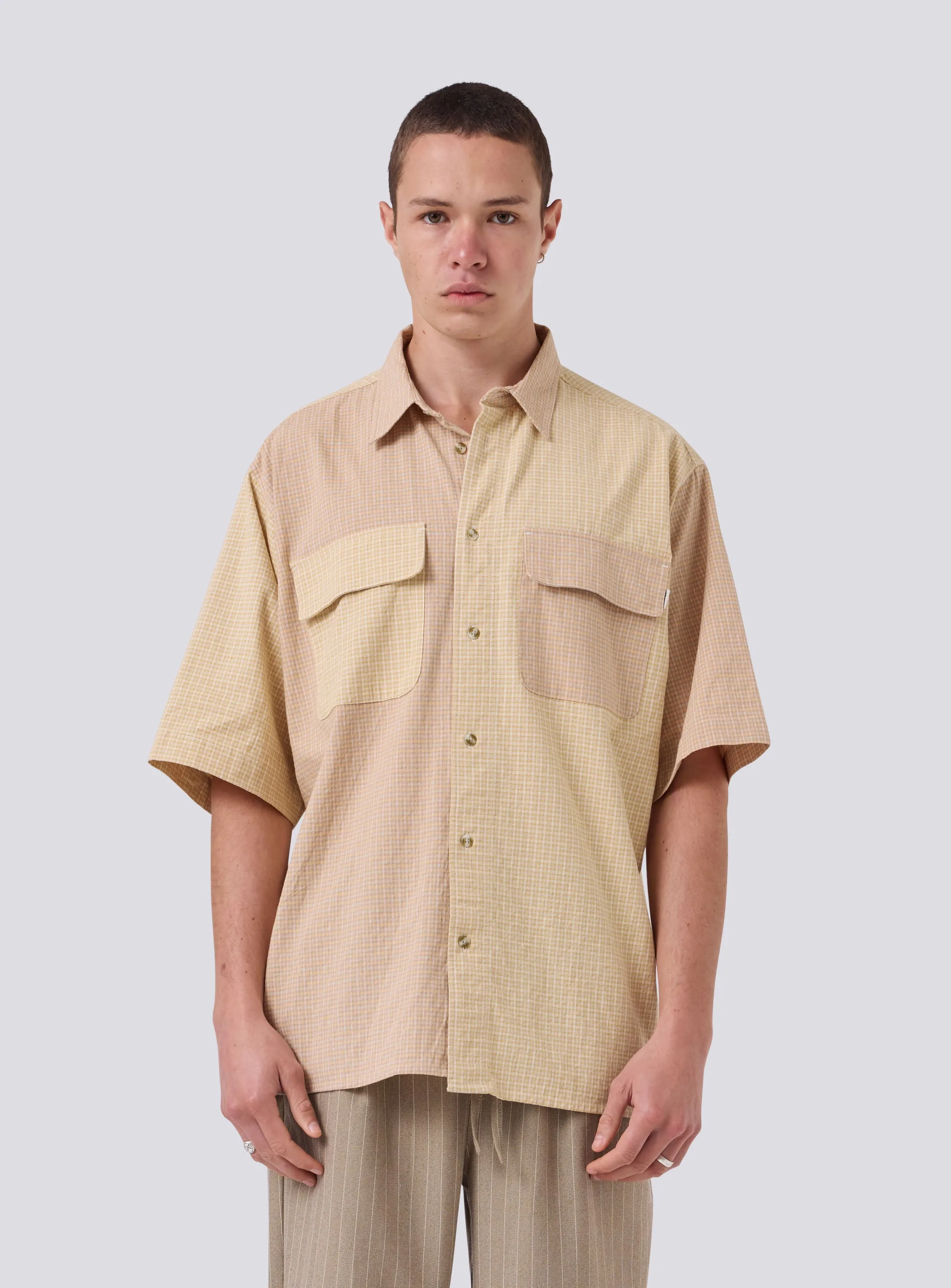 Homie Shirt Sand Plaid sold by Barney Cools