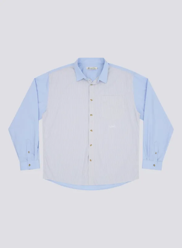 Boxy LS Shirt Blue sold by Barney Cools