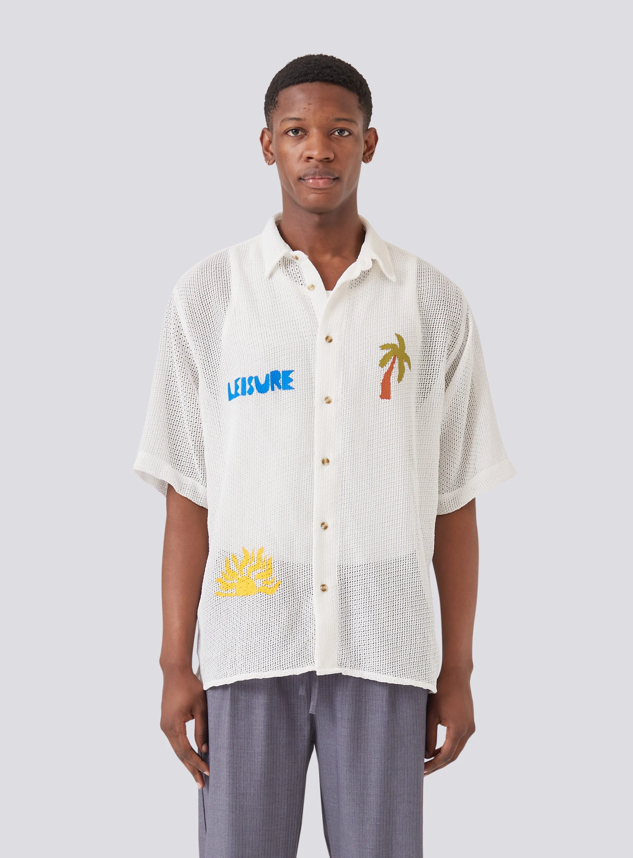 Crochet Shirt White sold by Barney Cools product image thumbnail 2