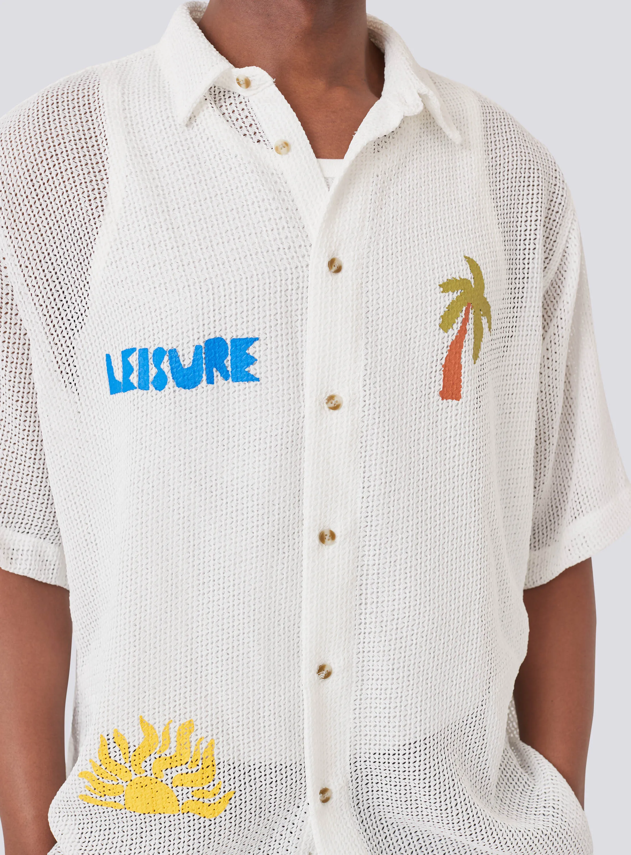 Crochet Shirt White sold by Barney Cools product image thumbnail 4