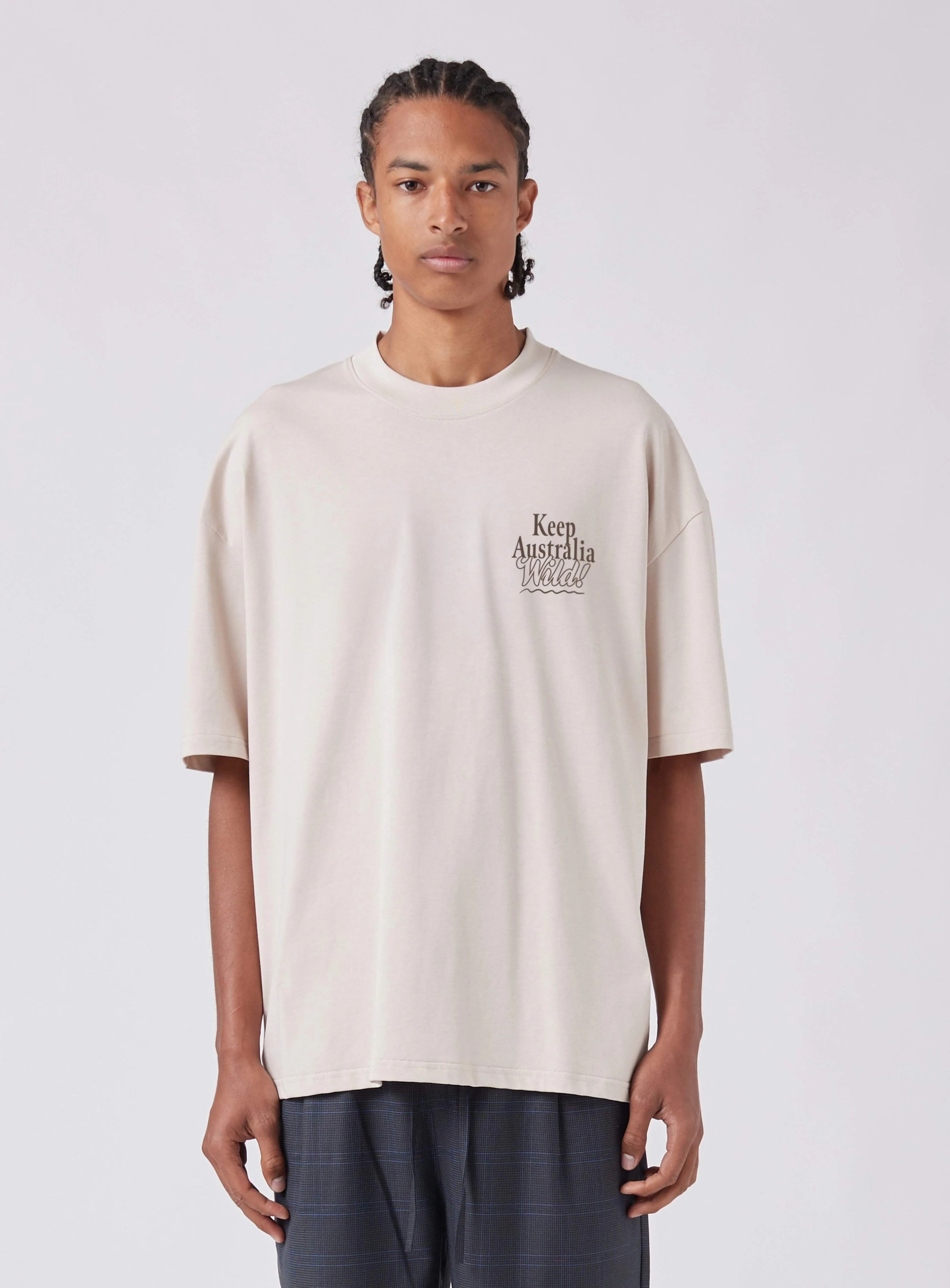 Wires 2.0 Tee Natural sold by Barney Cools