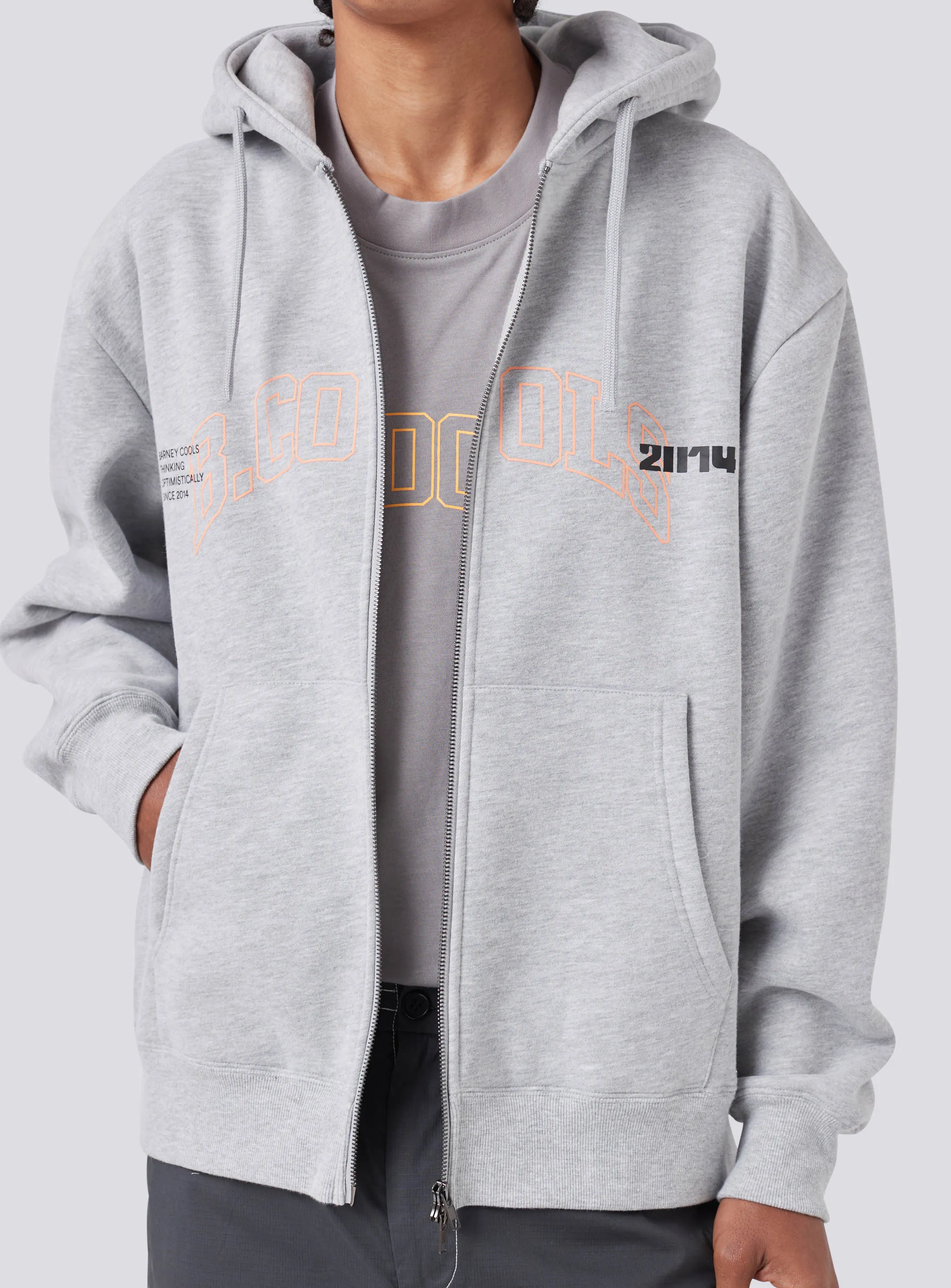 2014 Zip Hood Grey Melange sold by Barney Cools product image thumbnail 3