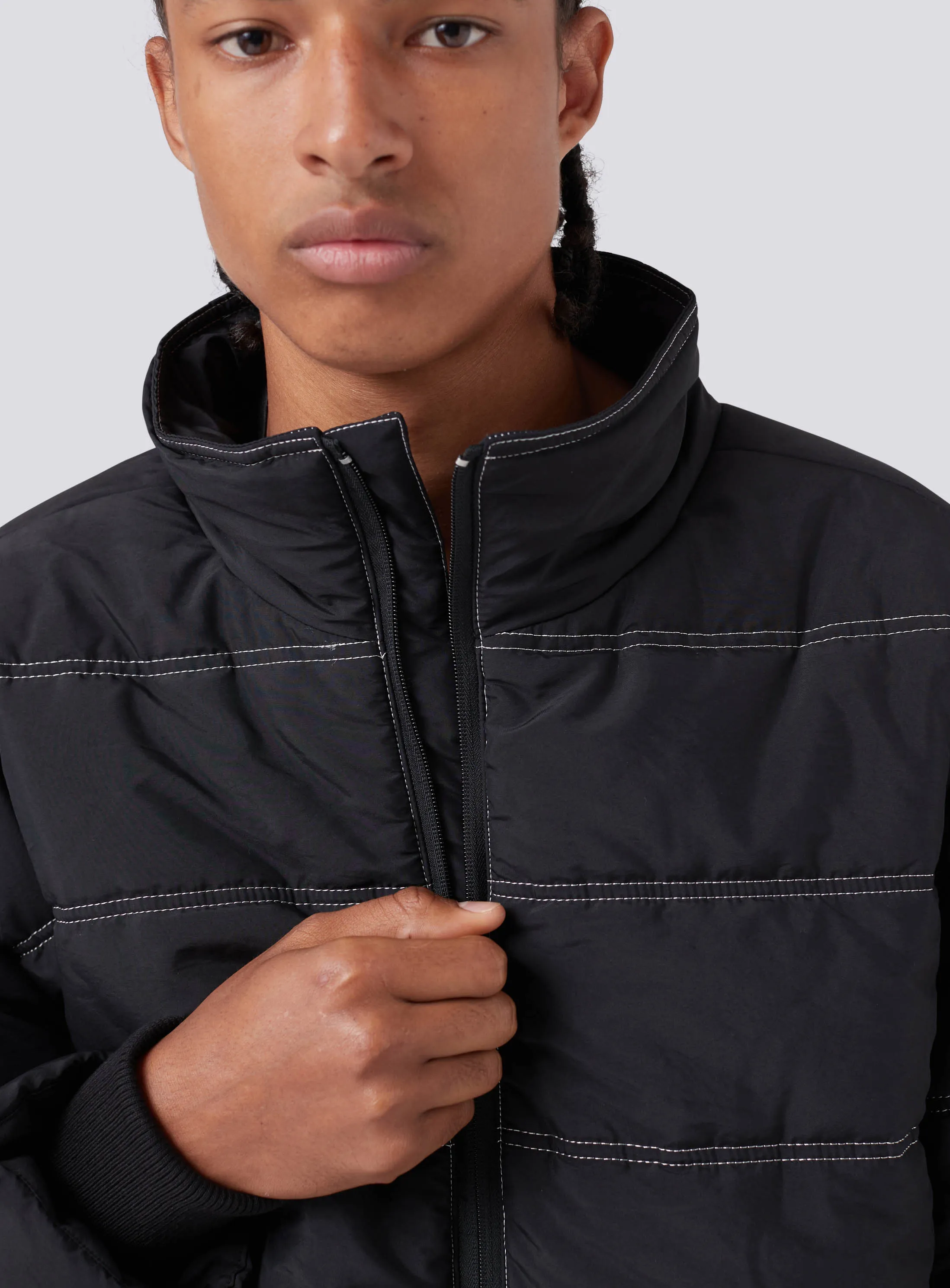 Railed Puffer Jacket Black sold by Barney Cools product image thumbnail 3