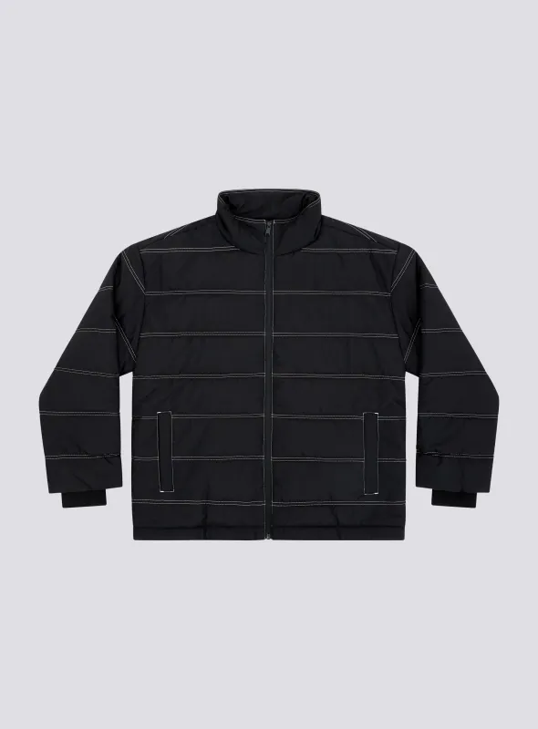 Railed Puffer Jacket Black sold by Barney Cools