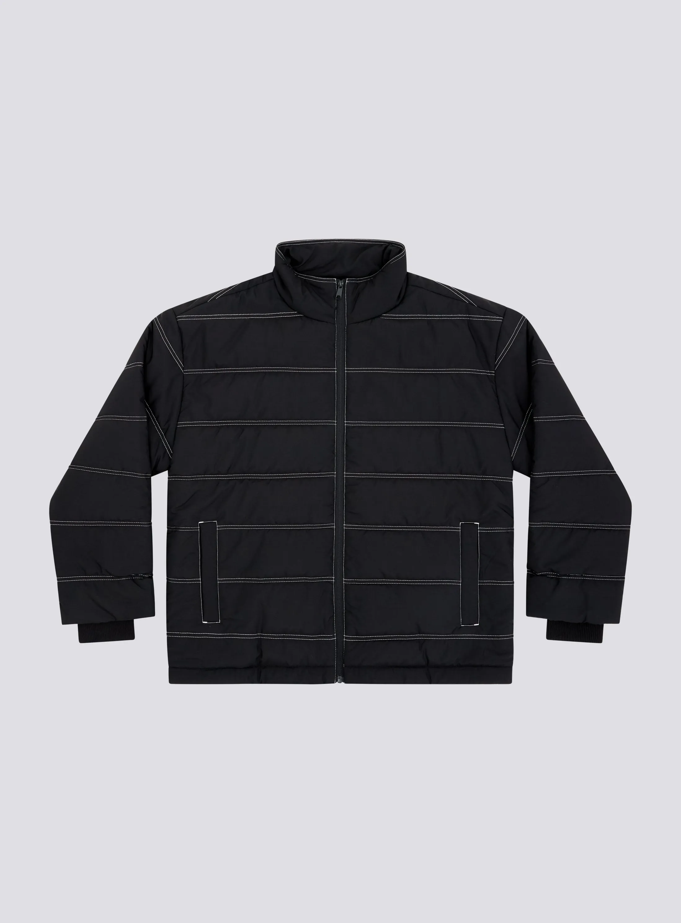 Railed Puffer Jacket Black sold by Barney Cools