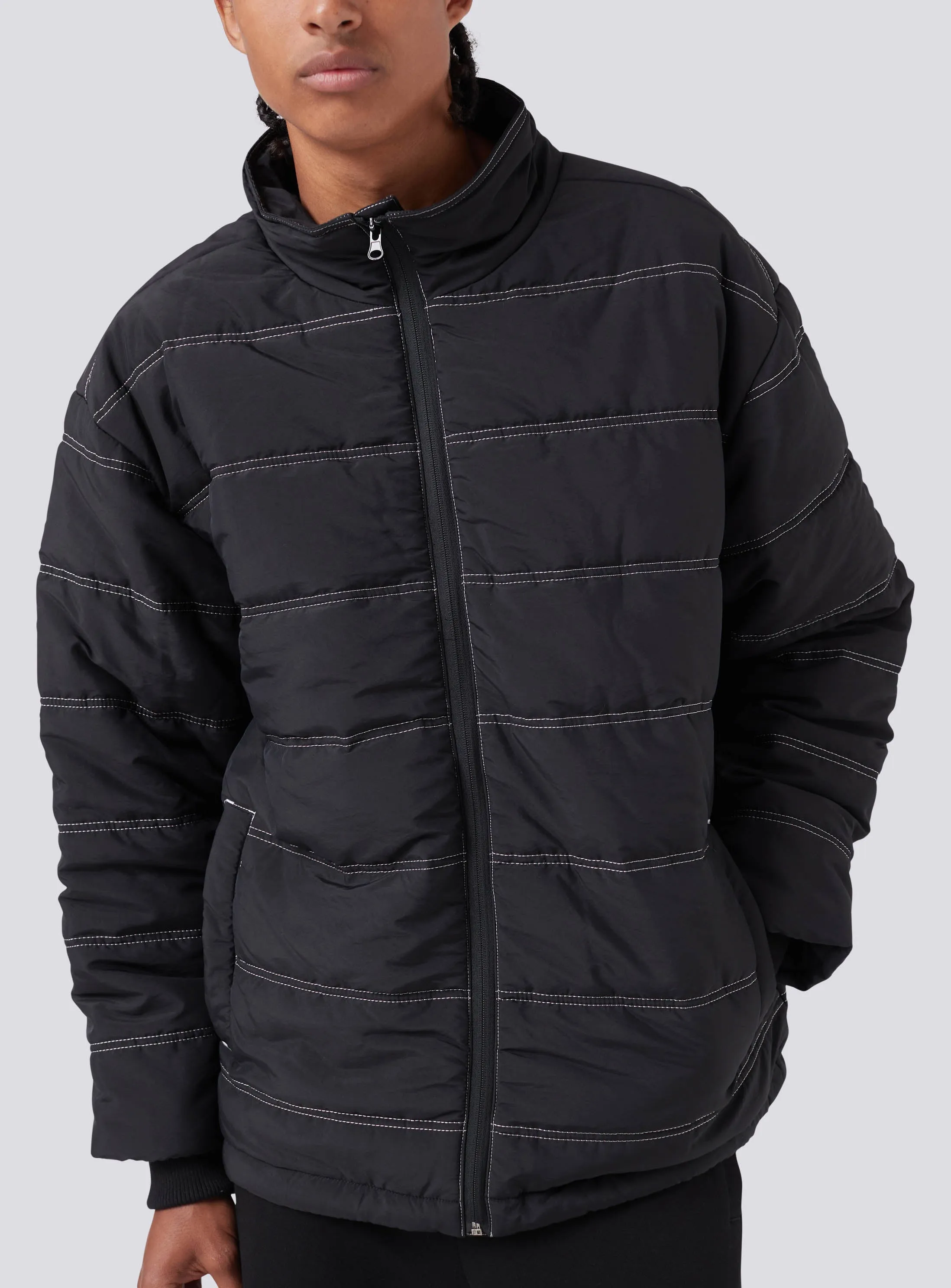 Railed Puffer Jacket Black sold by Barney Cools product image thumbnail 4