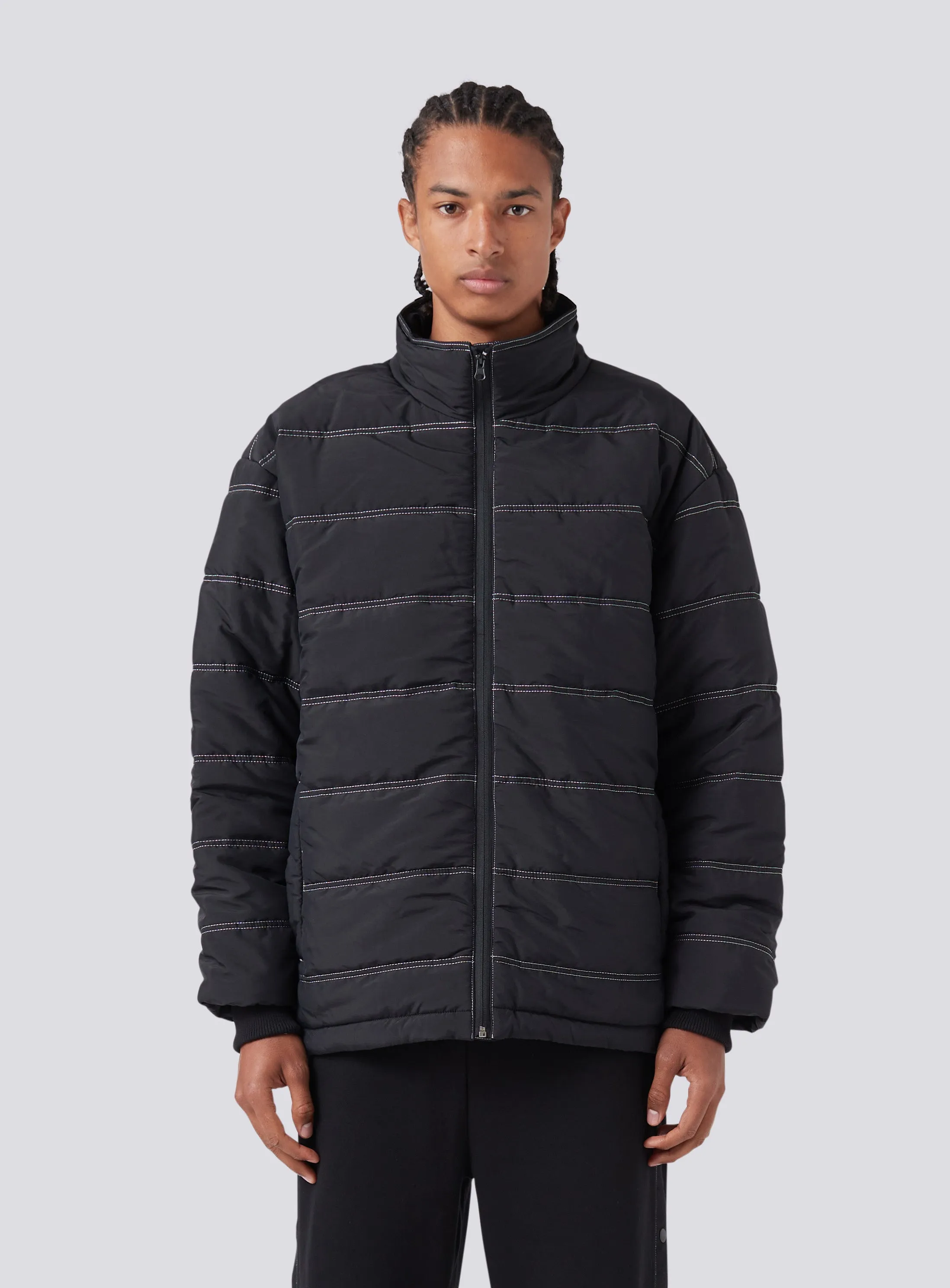 Railed Puffer Jacket Black sold by Barney Cools product image thumbnail 2