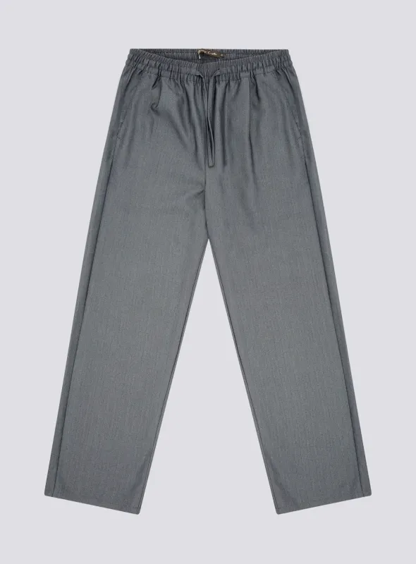 Boxy Suit Pant Grey Herringbone sold by Barney Cools