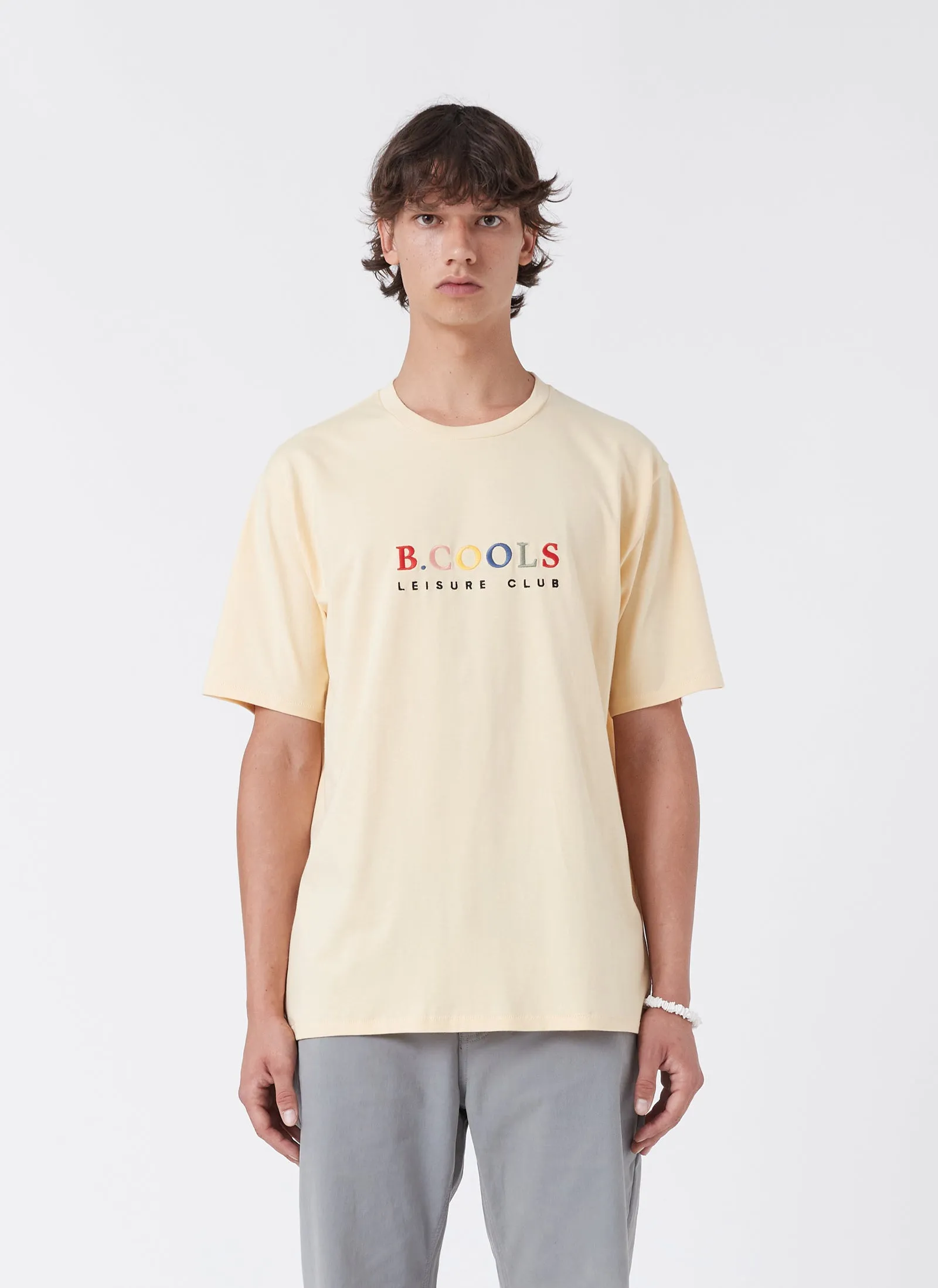 Leisure Club Tee Lemon sold by Barney Cools