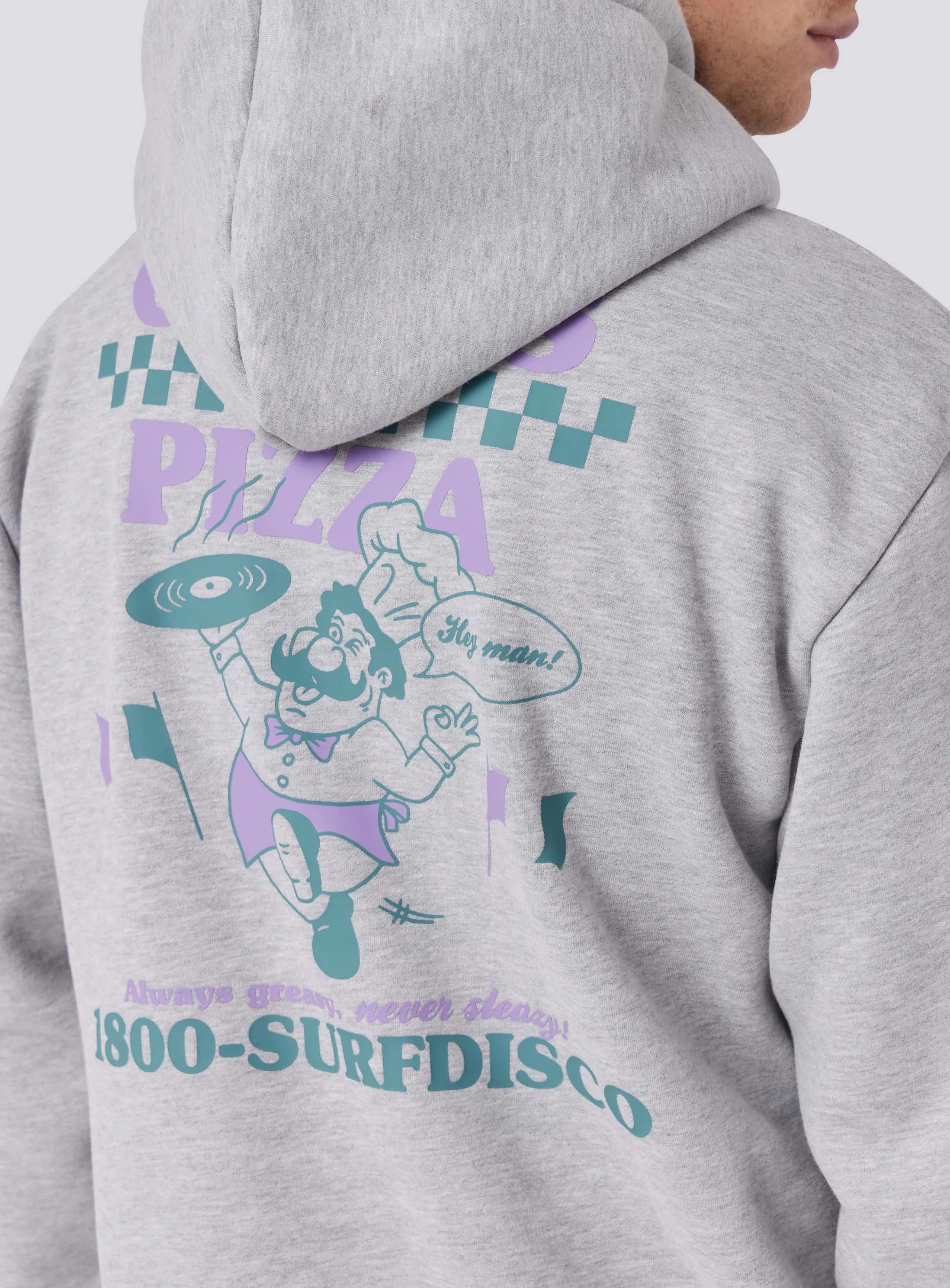 Pizza Hood Grey Melange sold by Barney Cools product image thumbnail 2