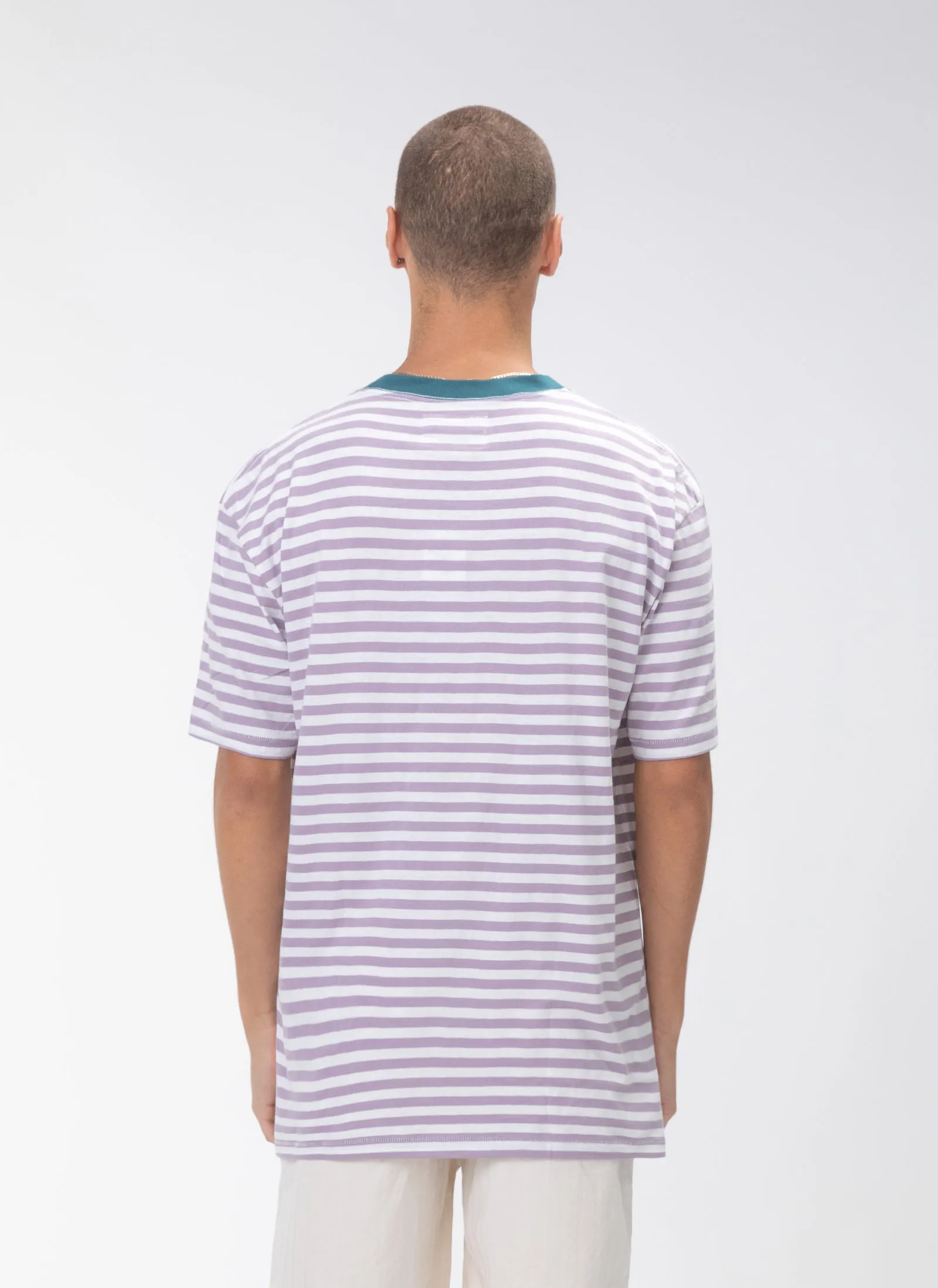 Logo Homie Tee Lilac Stripe sold by Barney Cools product image thumbnail 5