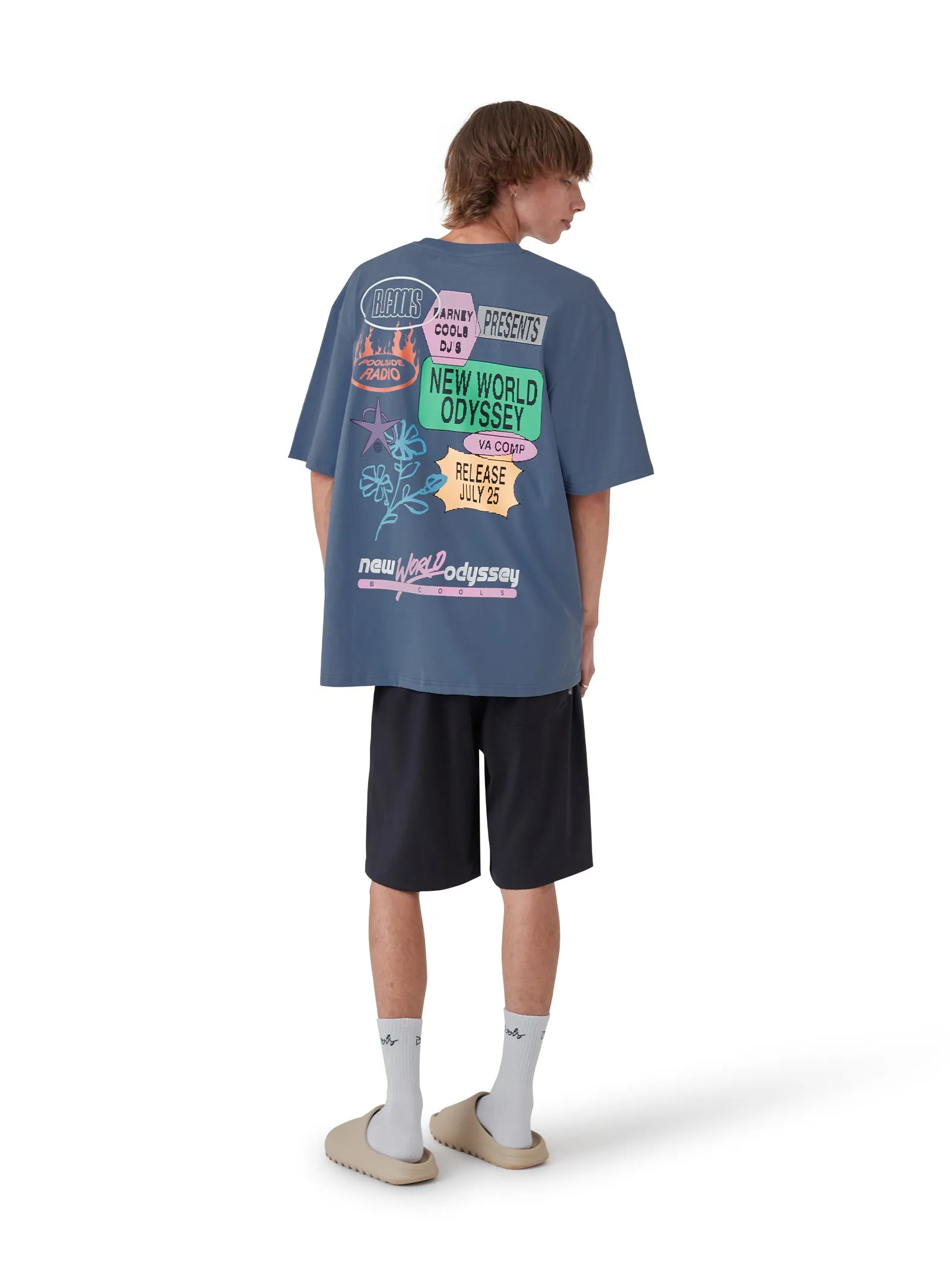 NWO Tee Washed Blue sold by Barney Cools product image thumbnail 3