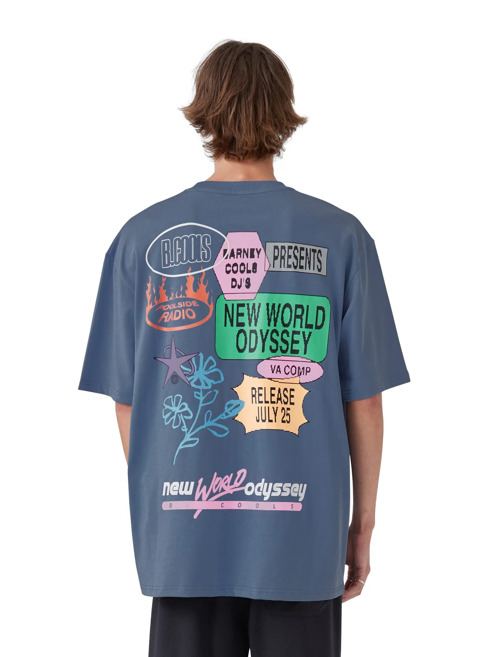NWO Tee Washed Blue sold by Barney Cools product image thumbnail 5
