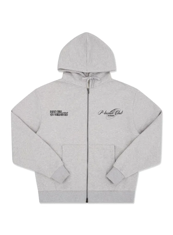 NS Zip Hood Grey Melange sold by Barney Cools